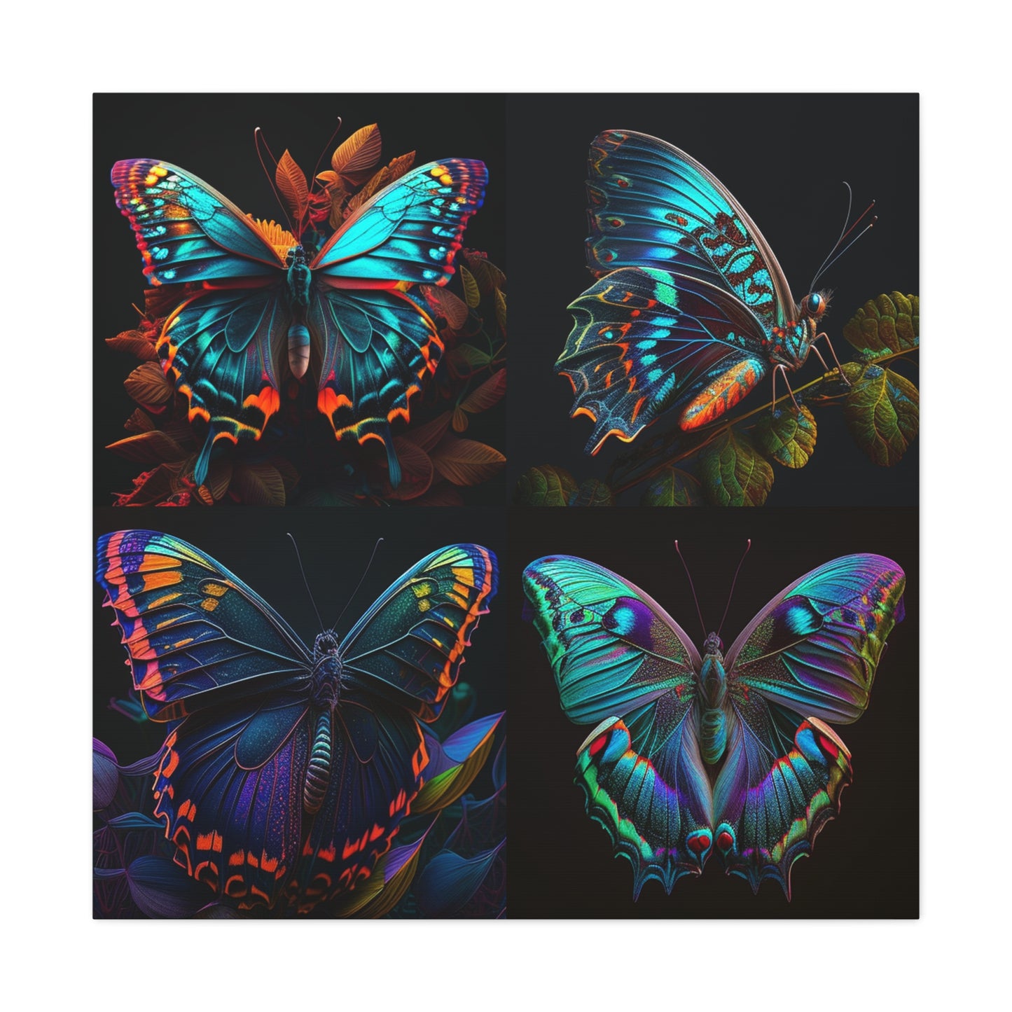 Canvas Gallery Wraps Hue Neon Butterfly 5