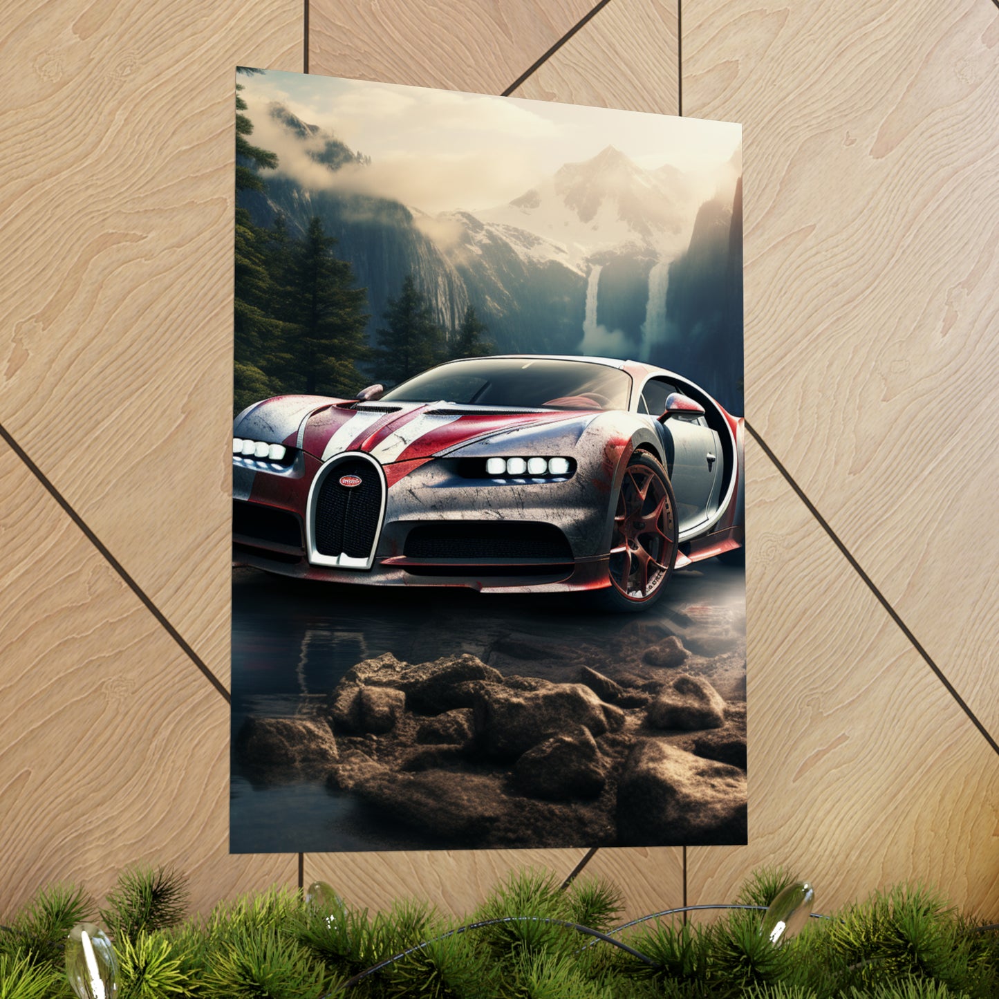 Premium Matte Vertical Posters Bugatti Waterfall 4