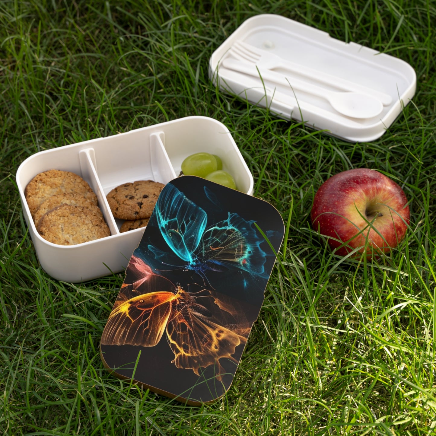 Bento Lunch Box Kiss Neon Butterfly 4