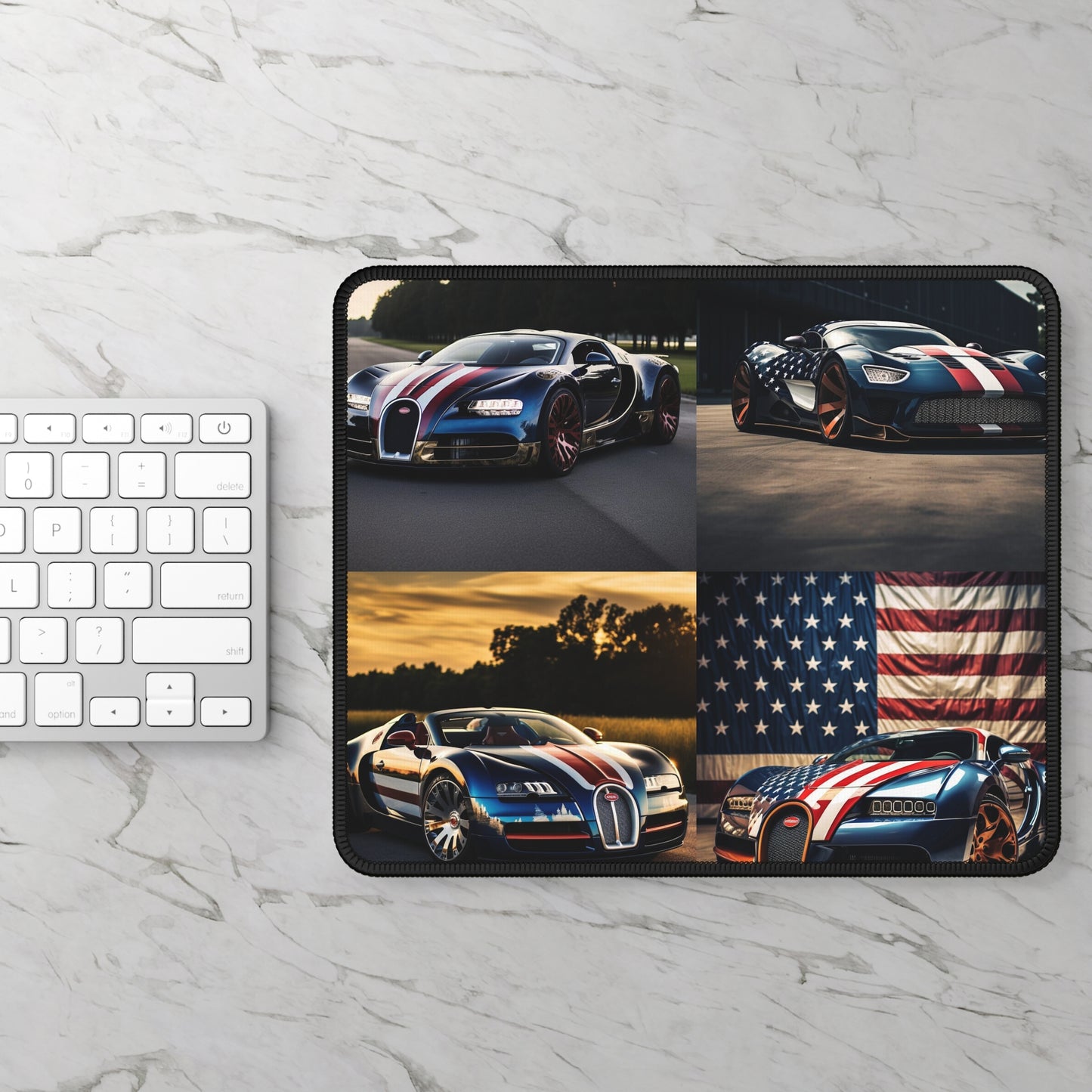 Gaming Mouse Pad  Bugatti Flag American 5