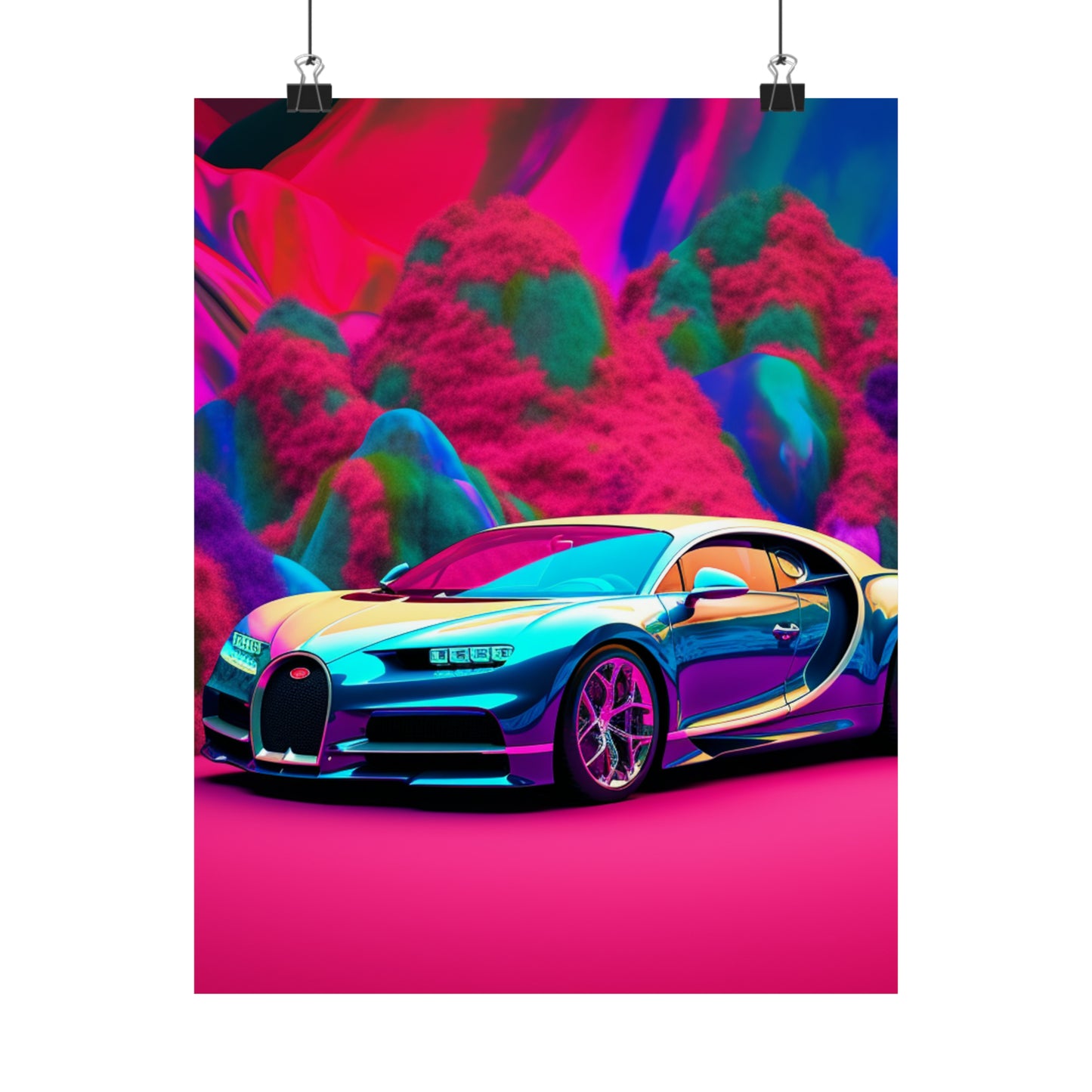 Premium Matte Vertical Posters Florescent Bugatti Flair 4