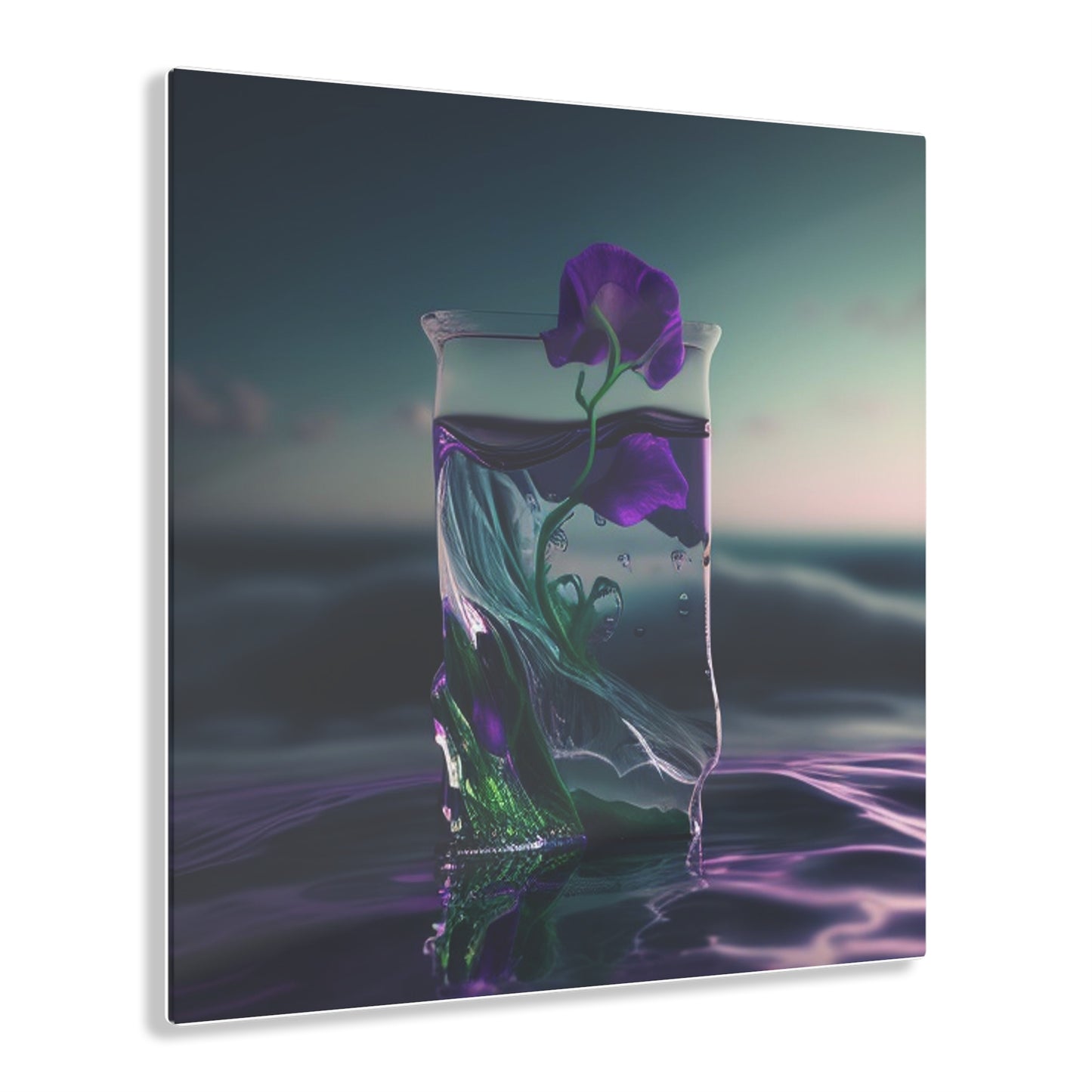 Acrylic Prints Purple Sweet pea in a vase 3