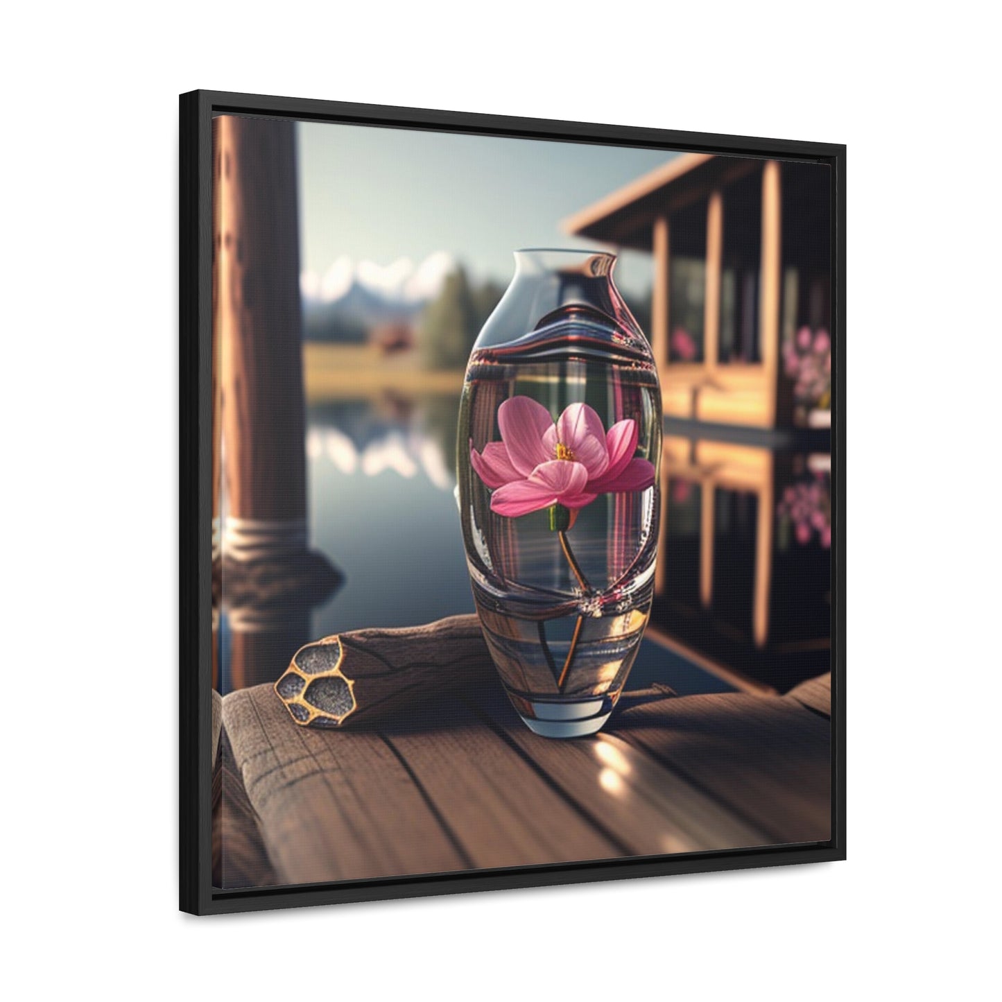 Gallery Canvas Wraps, Square Frame Pink Magnolia 2