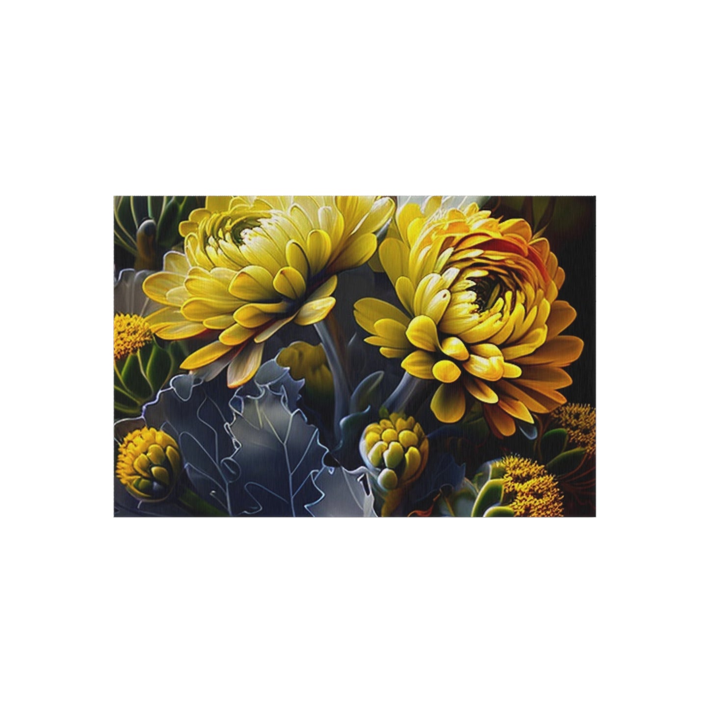 Outdoor Rug  Yellow Hermosas Flores Amarillas 1