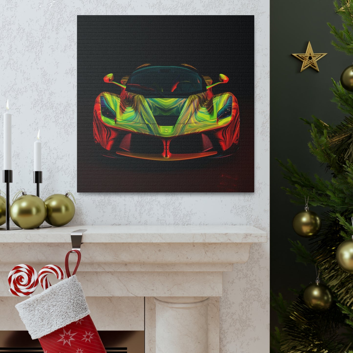 Canvas Gallery Wraps Ferrari Neon 1