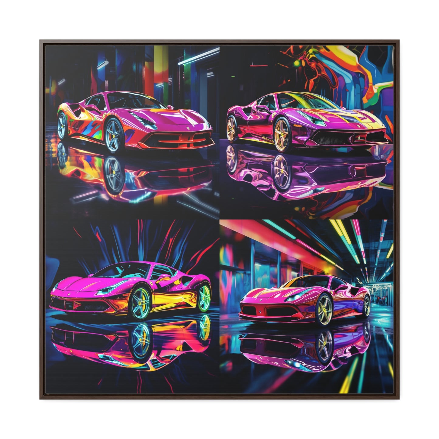 Gallery Canvas Wraps, Square Frame Pink Macro Ferrari 5