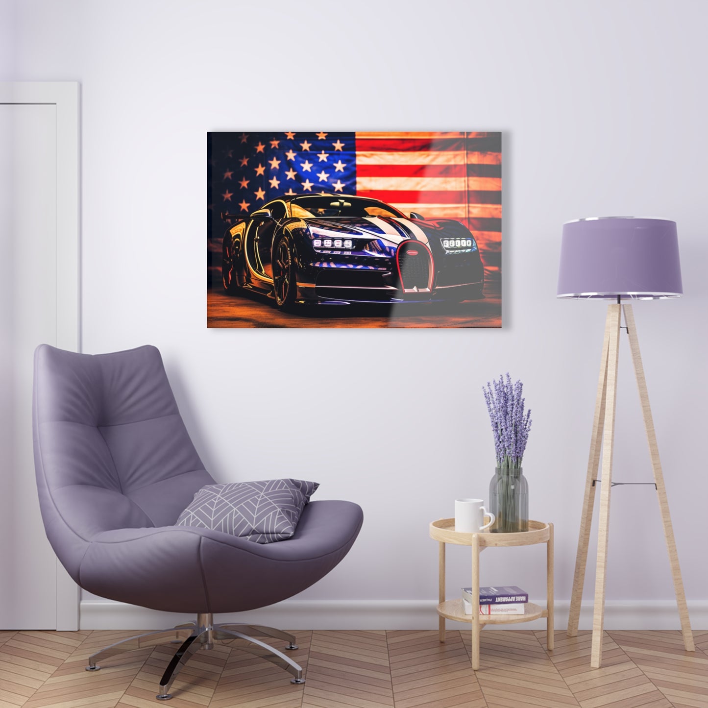 Acrylic Prints Macro Bugatti American Flag 4