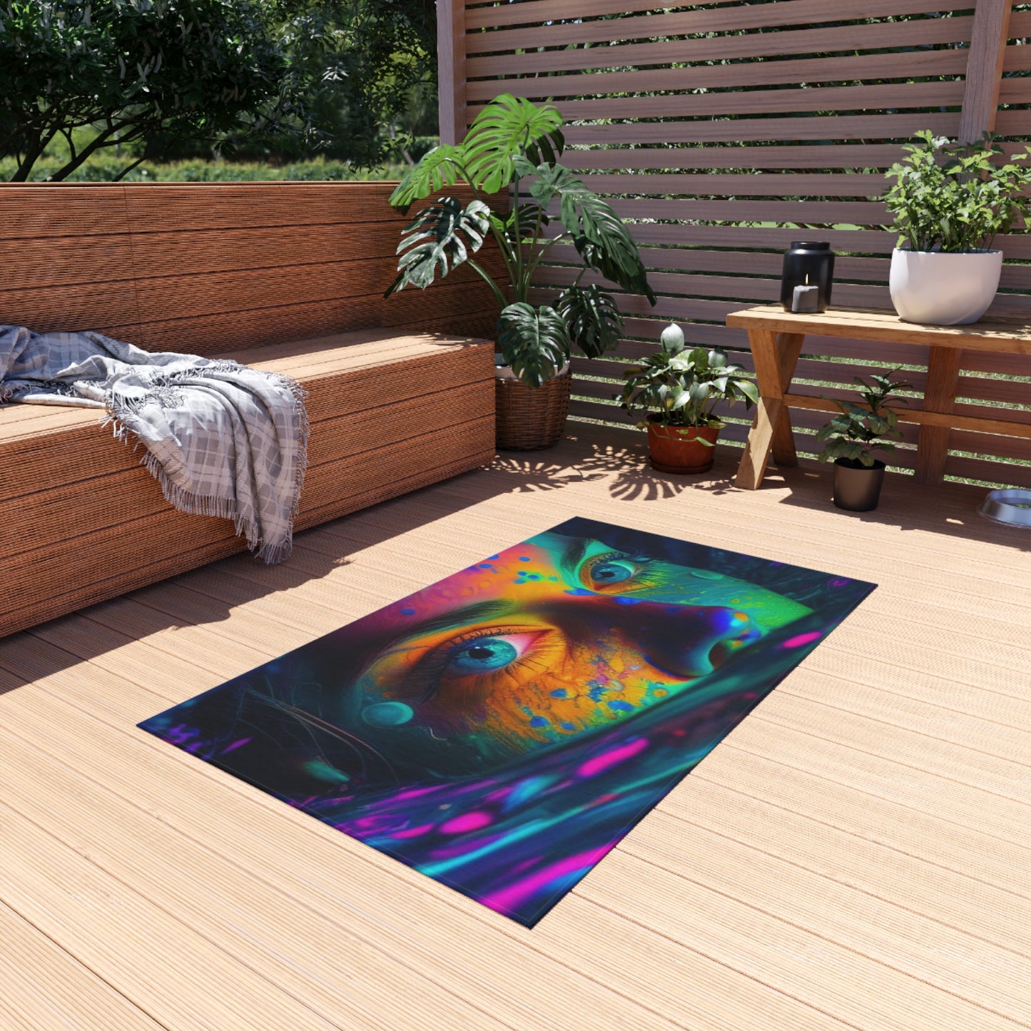 Outdoor Rug  Florescent Glow 3