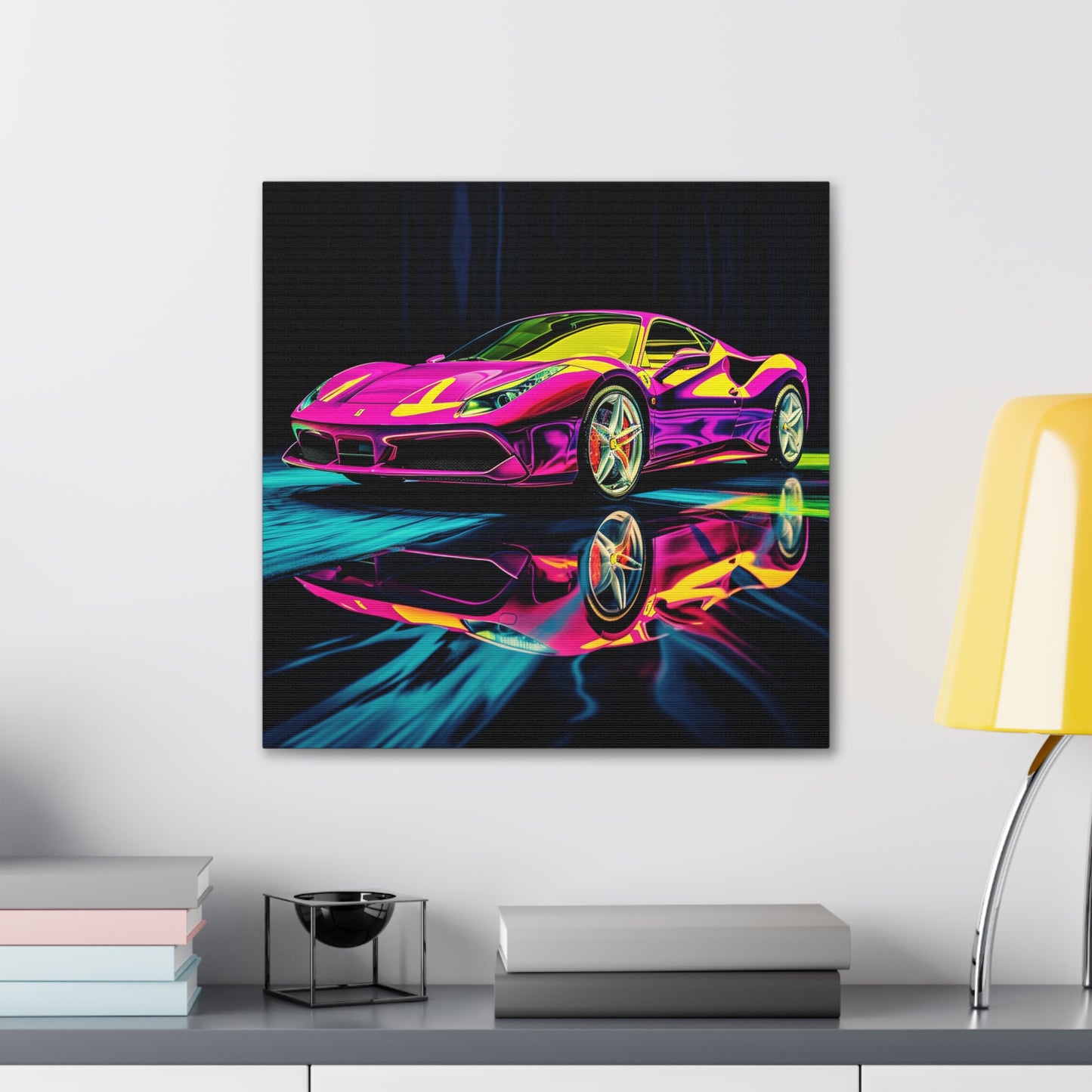 Canvas Gallery Wraps Pink Ferrari Macro 3