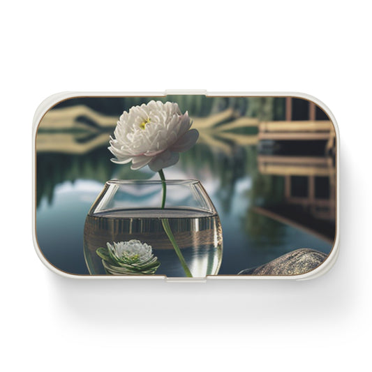 Bento Lunch Box White Peony glass vase 2