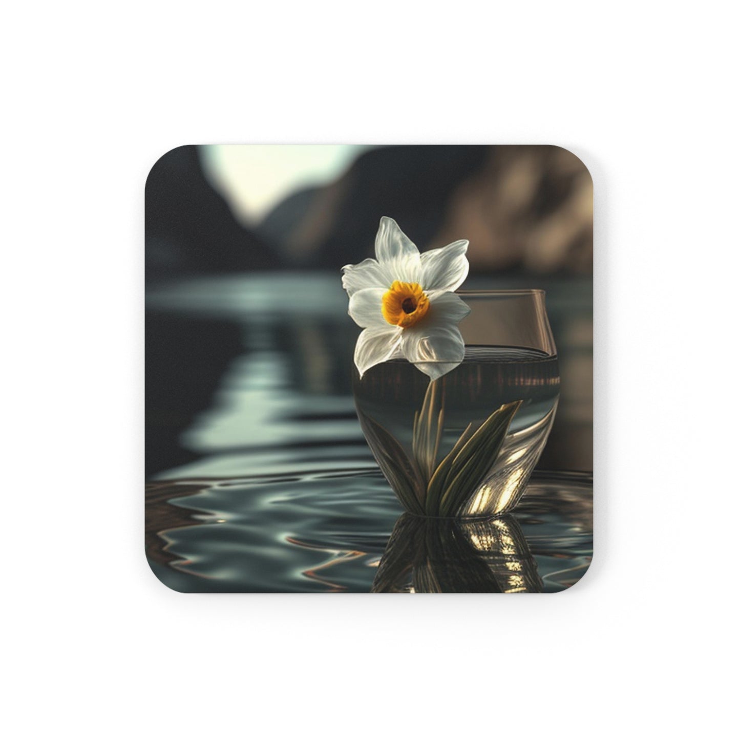 Cork Back Coaster Daffodil 2