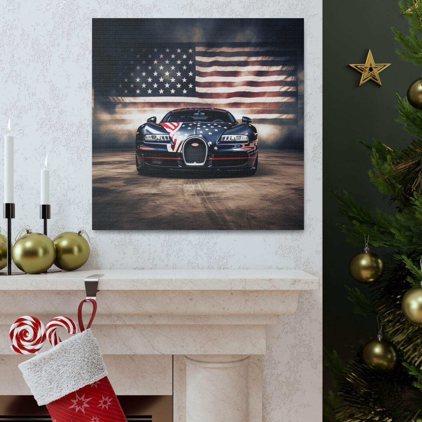 Canvas Gallery Wraps Bugatti American Flag 2