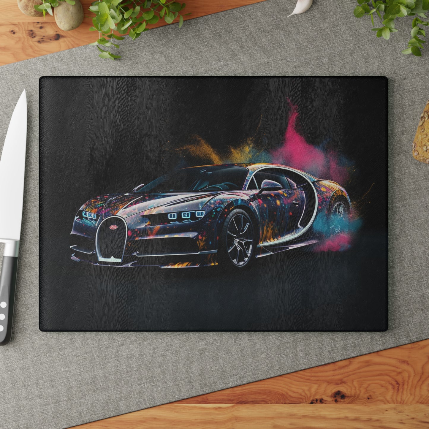 Glass Cutting Board Hyper Bugatti 4