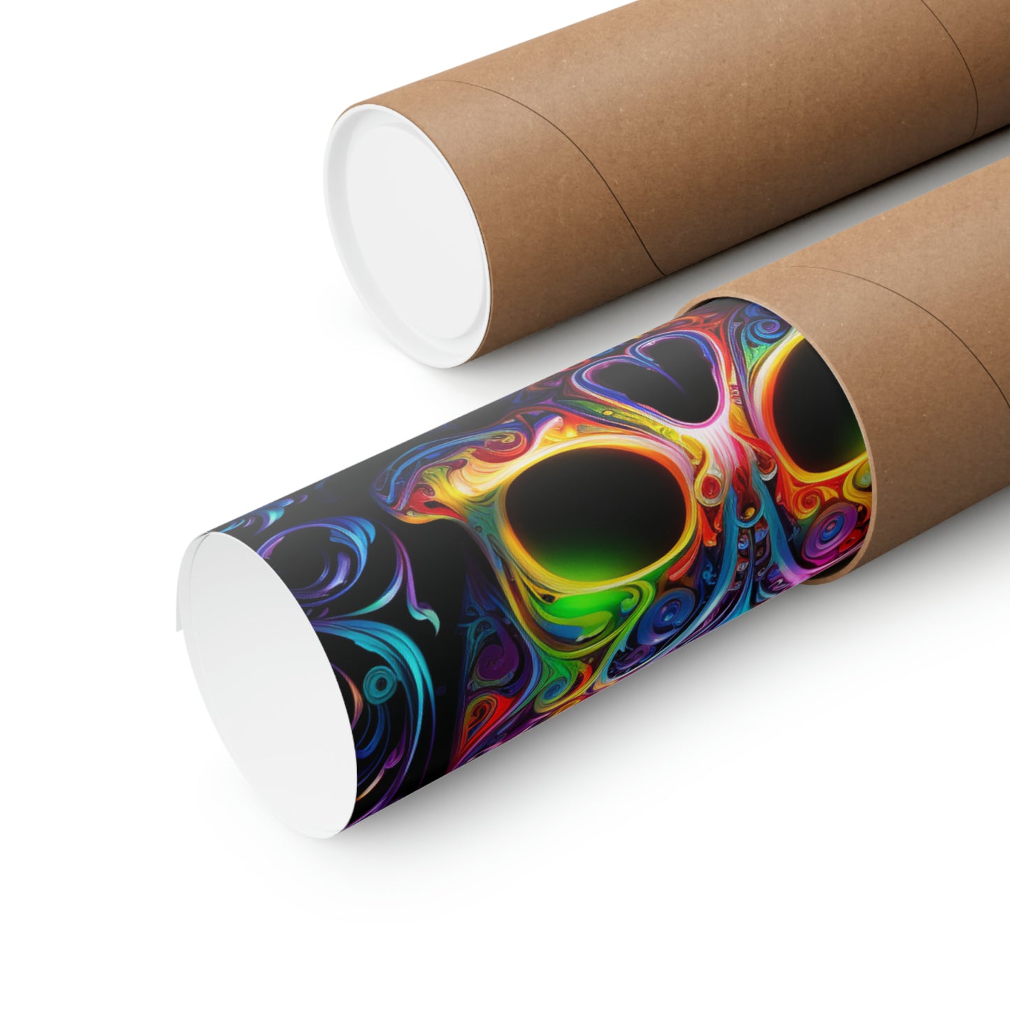 Premium Matte Vertical Posters Macro Skull Color 2