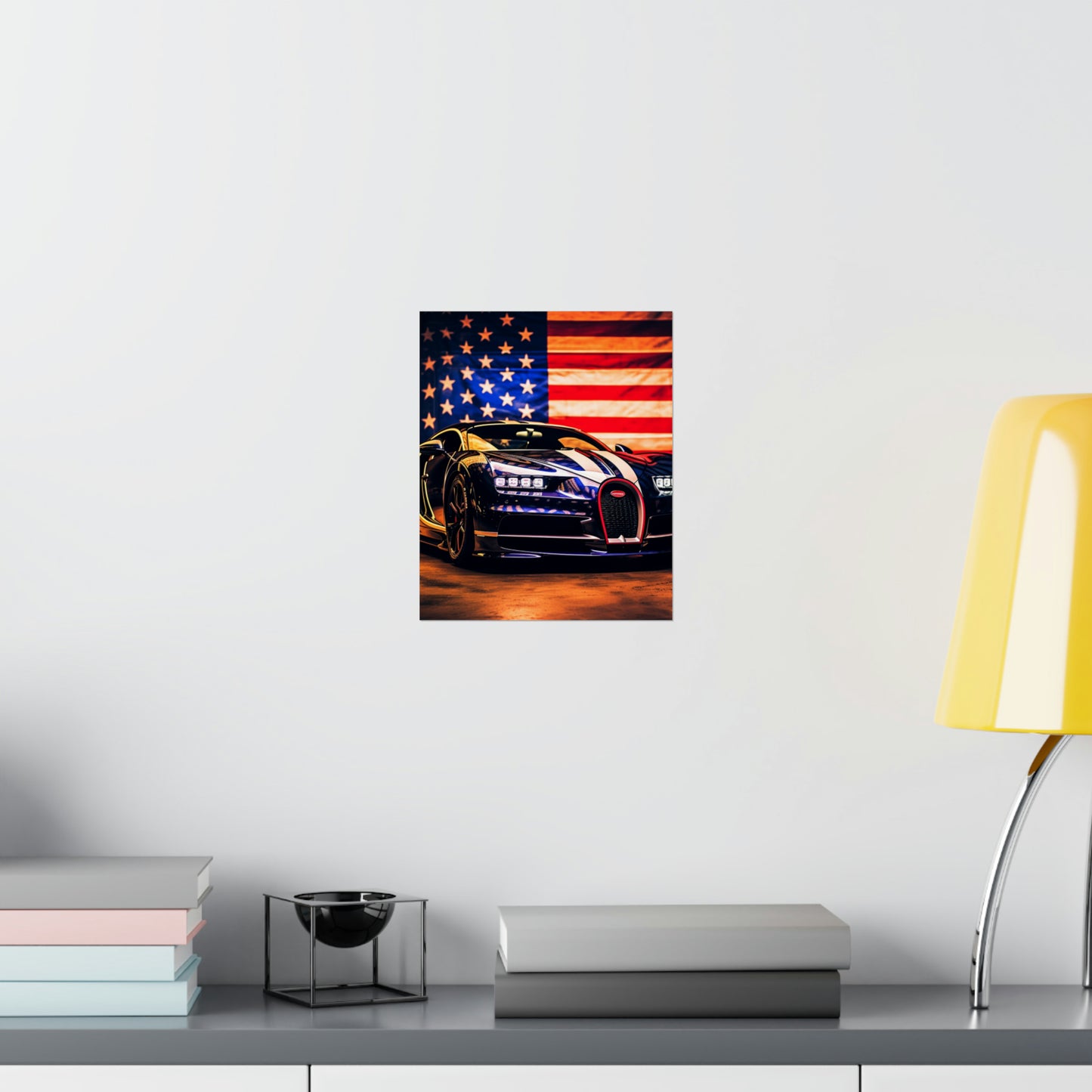 Premium Matte Vertical Posters Macro Bugatti American Flag 4