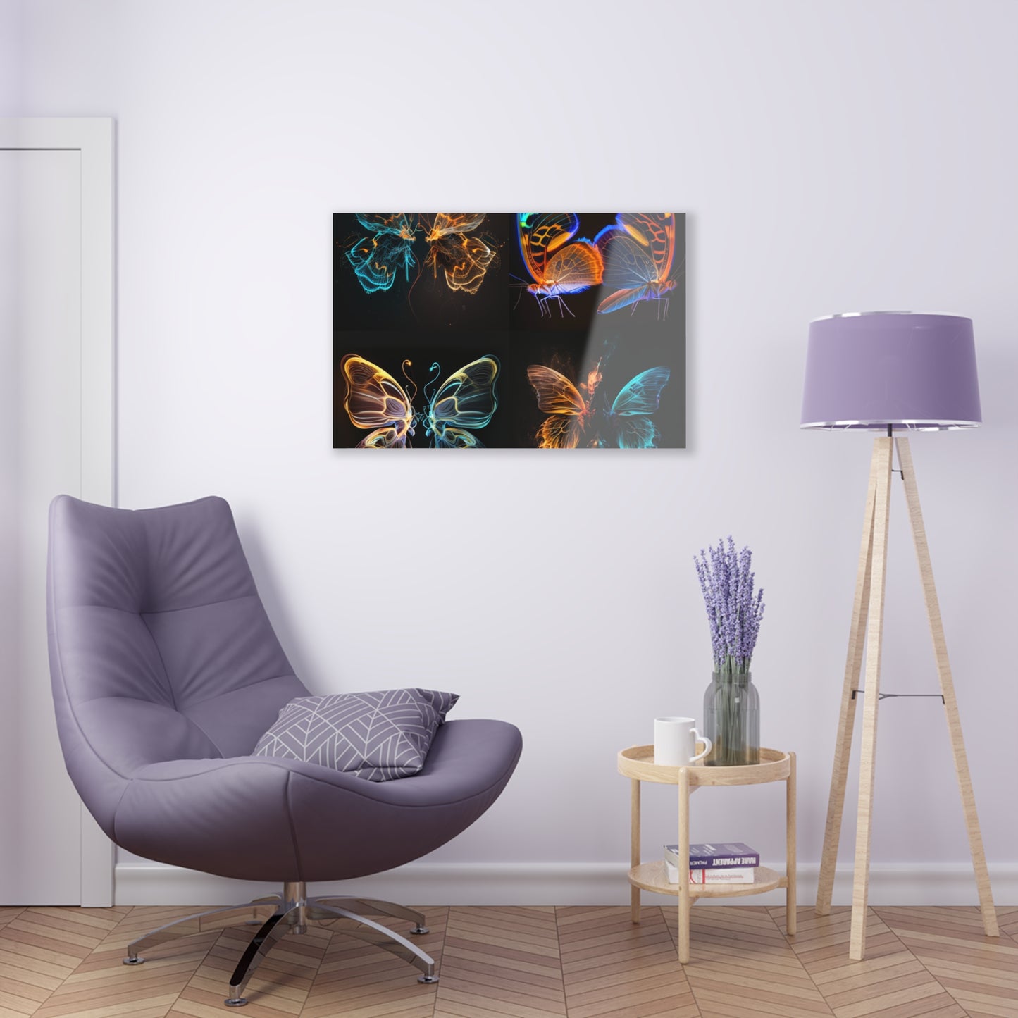 Acrylic Prints Neon Glo Butterfly 5