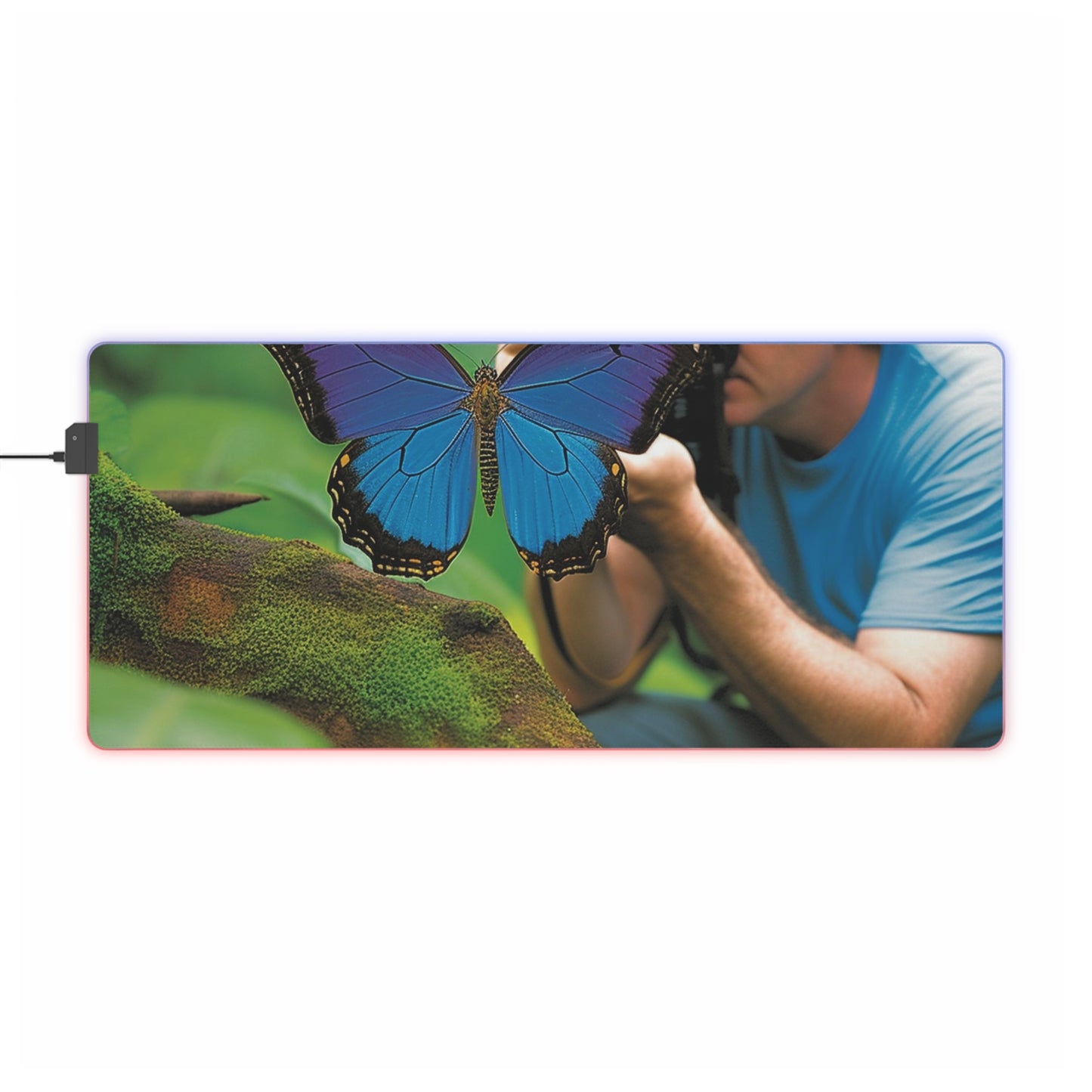 LED Gaming Mouse Pad Jungle Butterfly 4