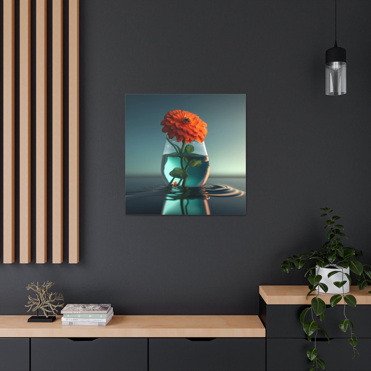 Canvas Gallery Wraps Orange Zinnia 1
