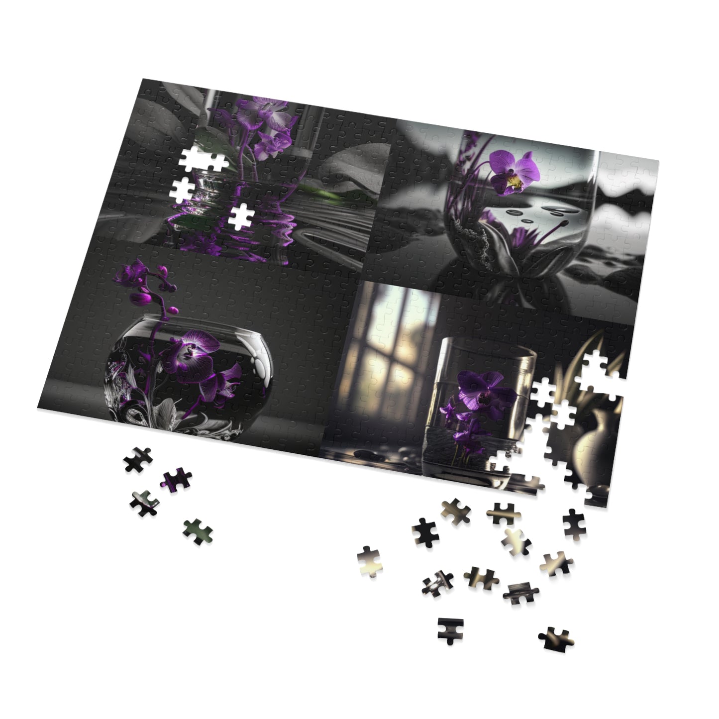 Jigsaw Puzzle (30, 110, 252, 500,1000-Piece) Purple Orchid Glass vase 5
