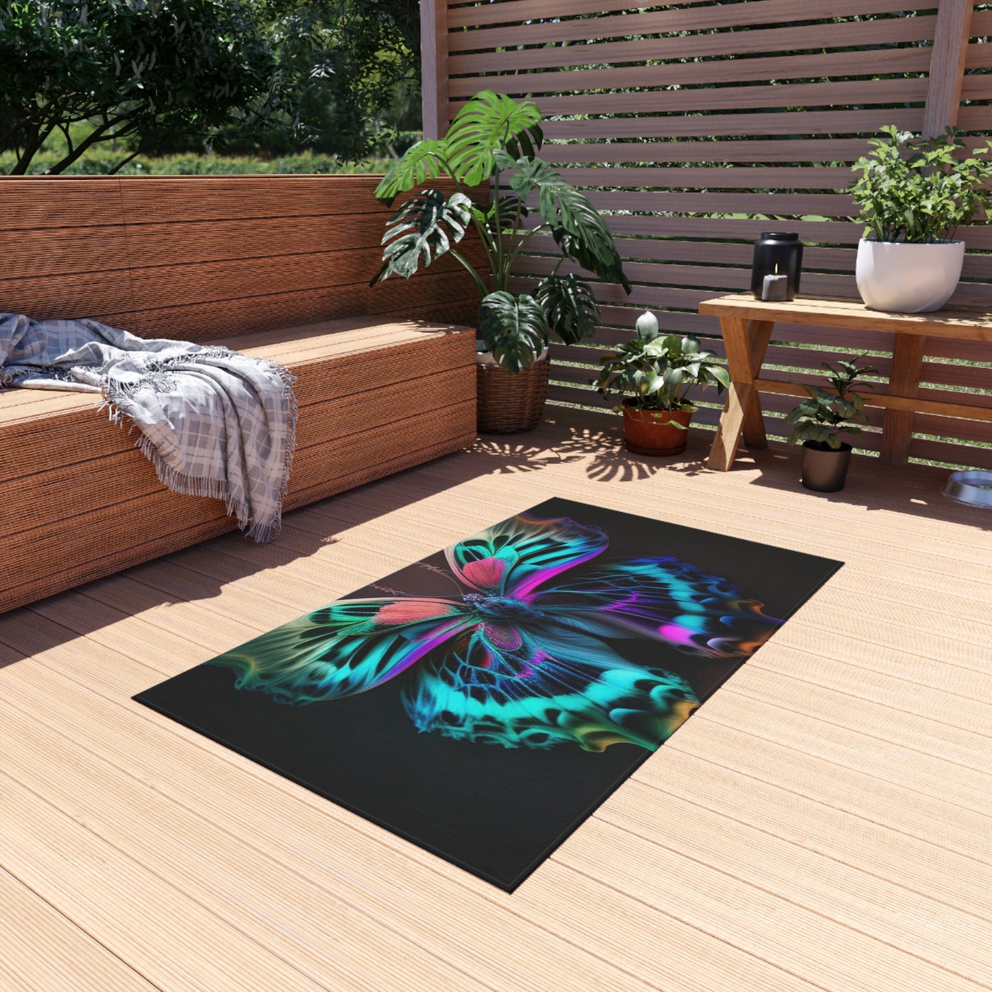 Outdoor Rug  Neon Butterfly Fusion 1