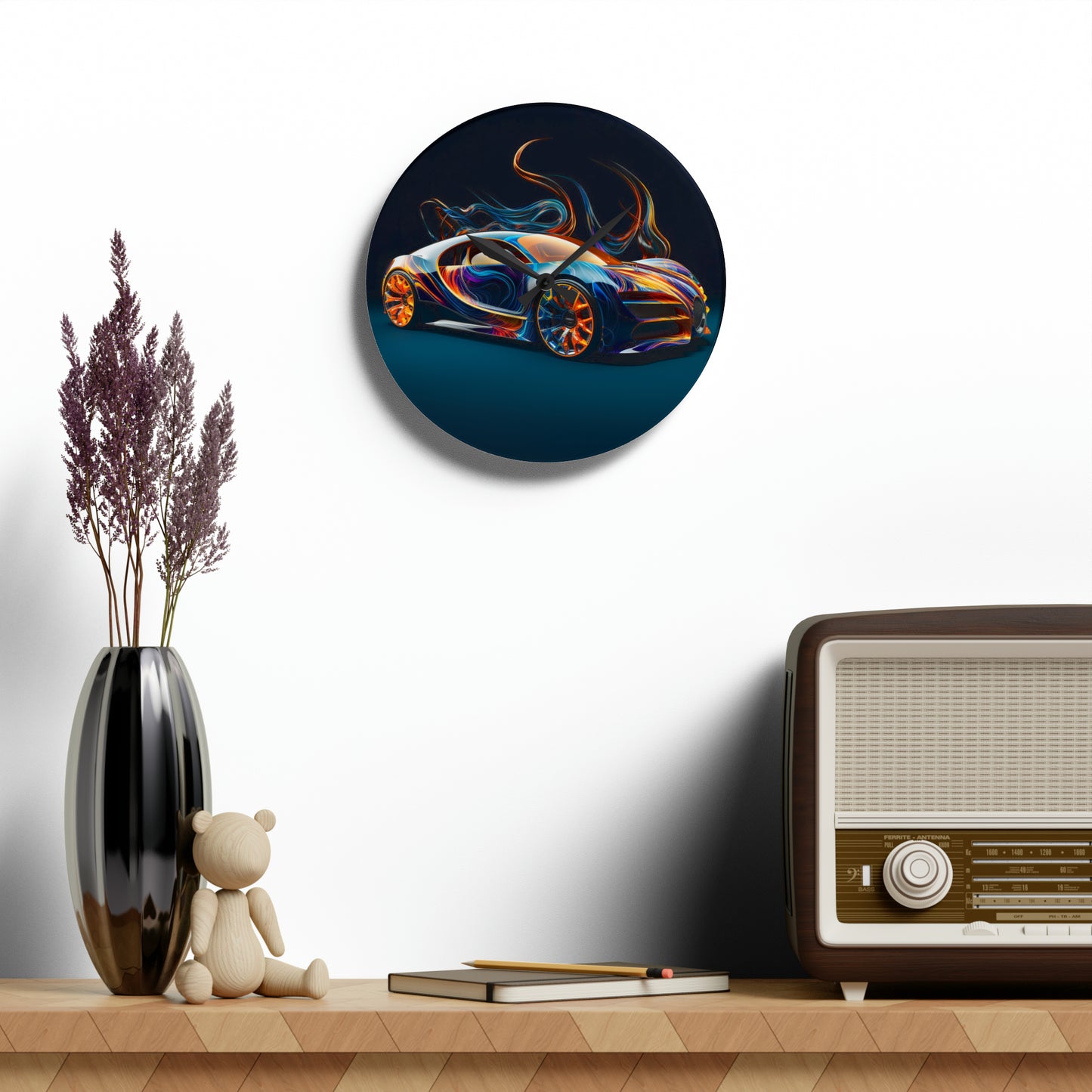 Acrylic Wall Clock Bugatti Abstract Flair 2