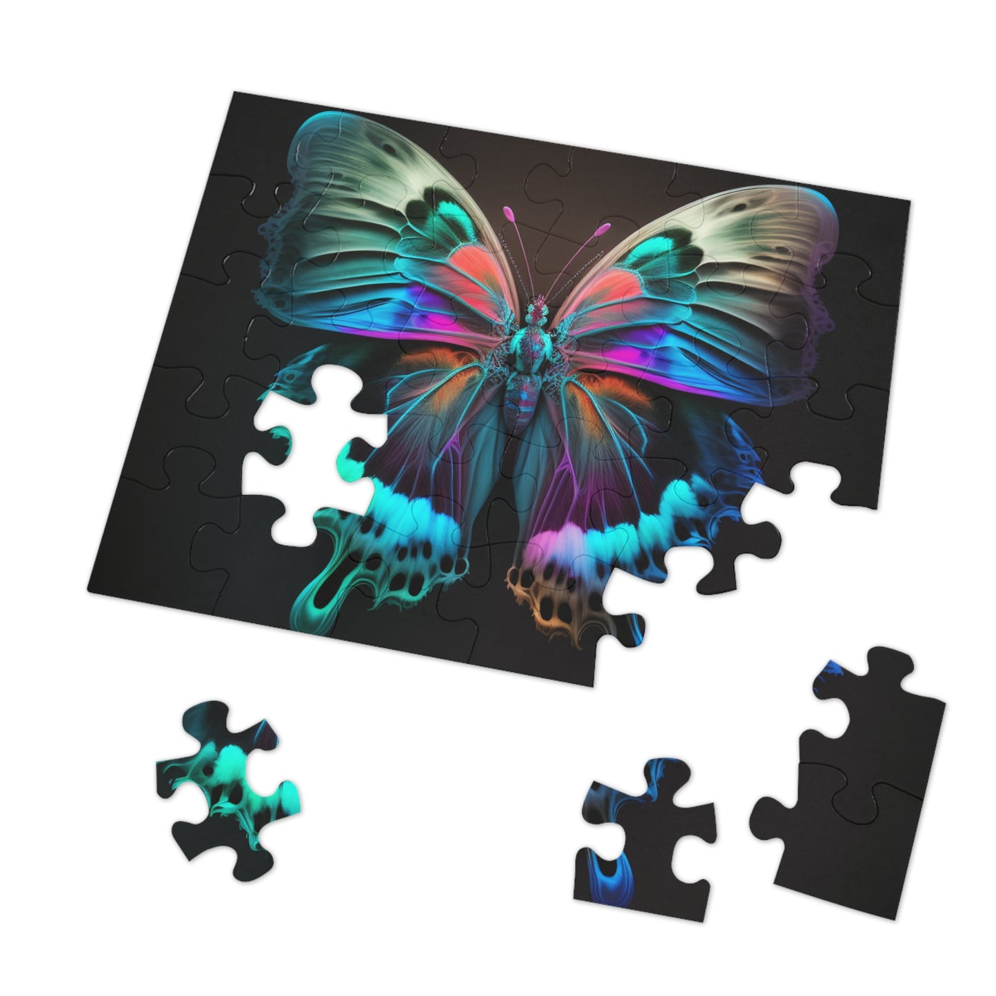 Jigsaw Puzzle (30, 110, 252, 500,1000-Piece) Raw Hyper Color Butterfly 2