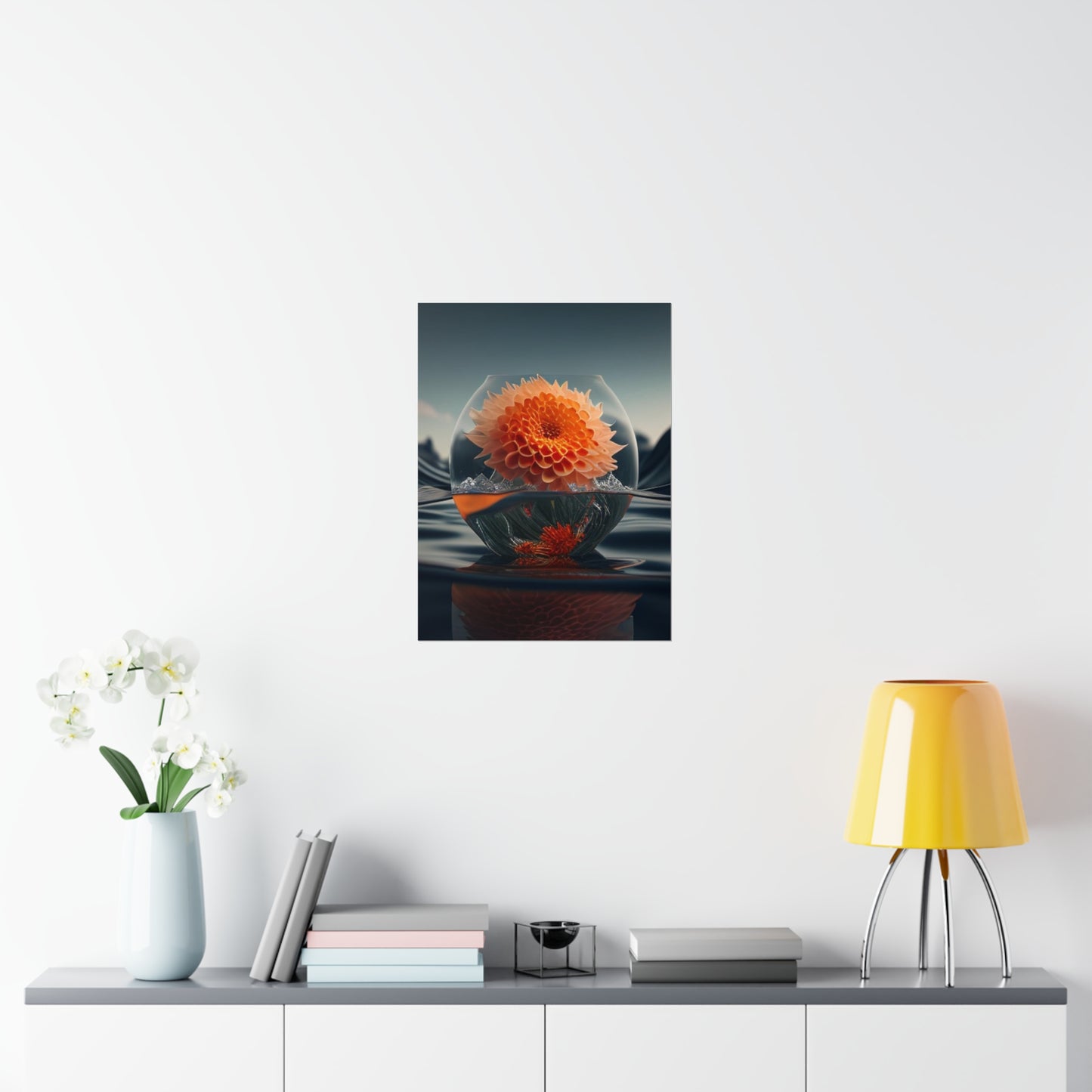 Premium Matte Vertical Posters Dahlia Orange 3