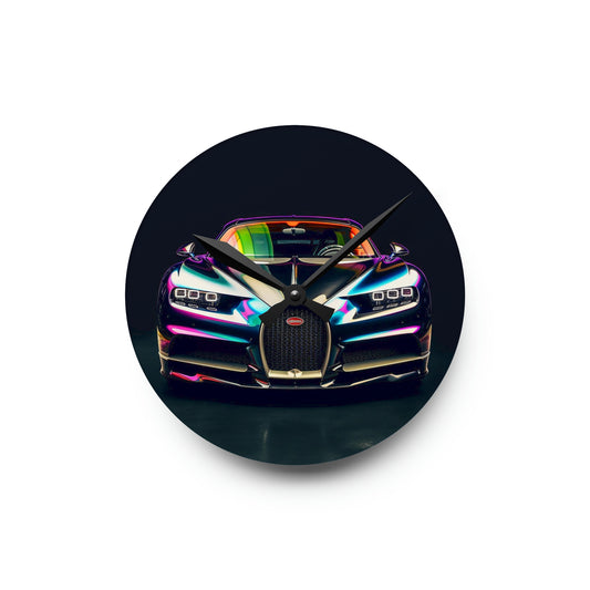 Acrylic Wall Clock Hyper Bugatti Chiron 4