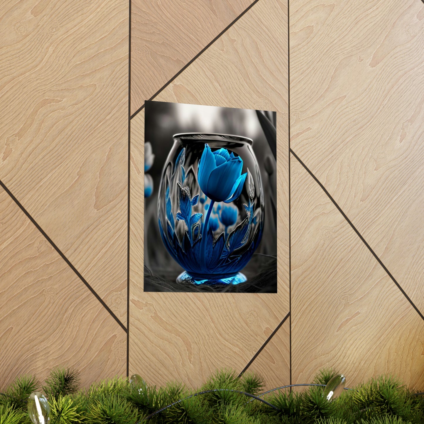 Premium Matte Vertical Posters Tulip Blue 2