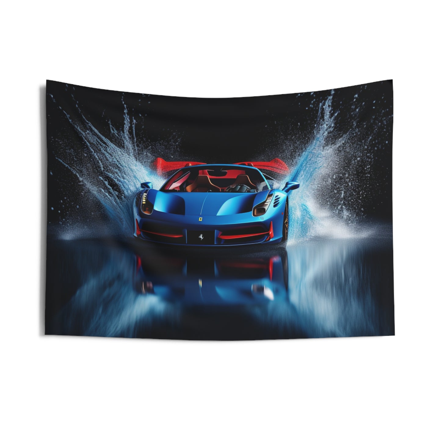 Indoor Wall Tapestries Ferrari Water Splash 1