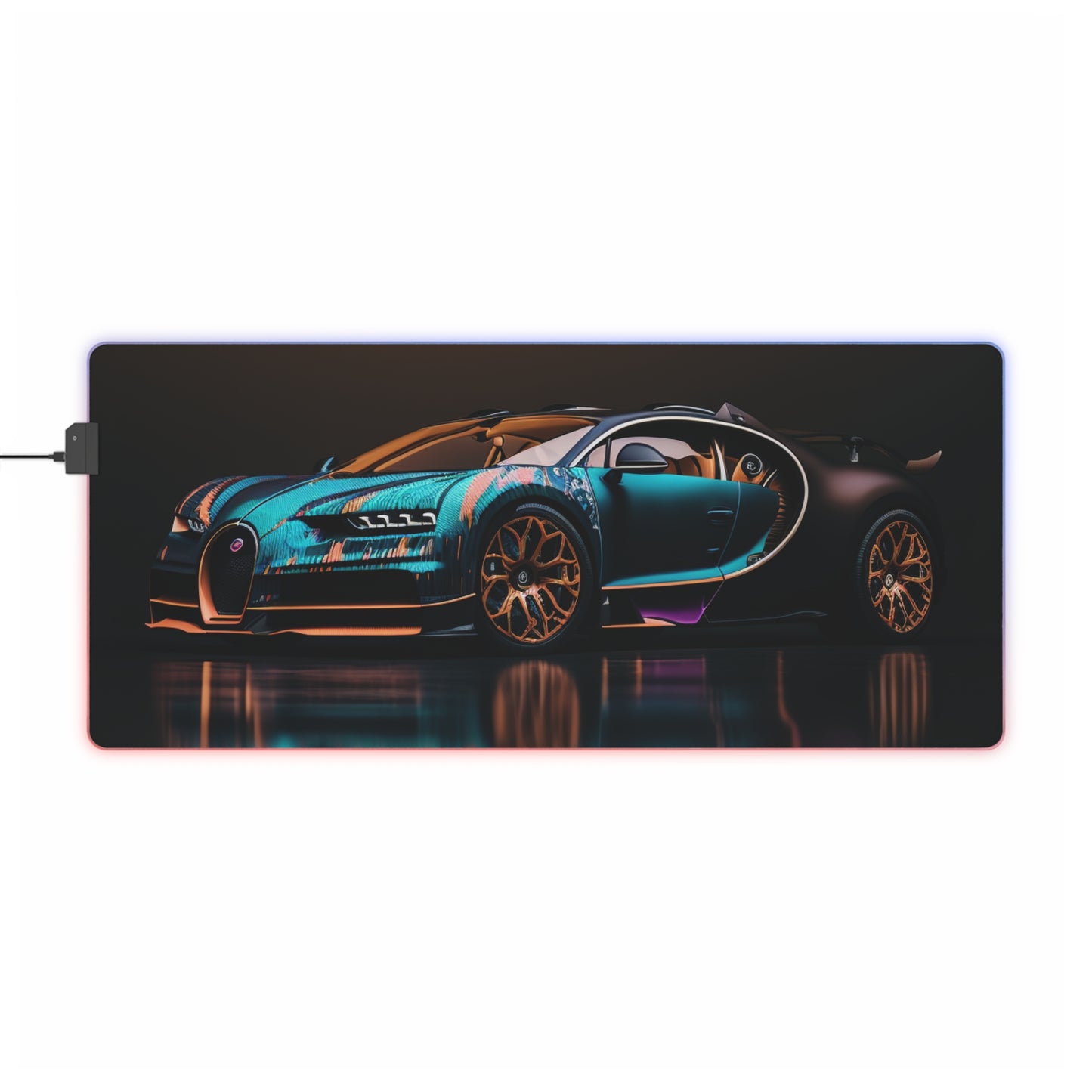 LED Gaming Mouse Pad Bugatti Blue 2