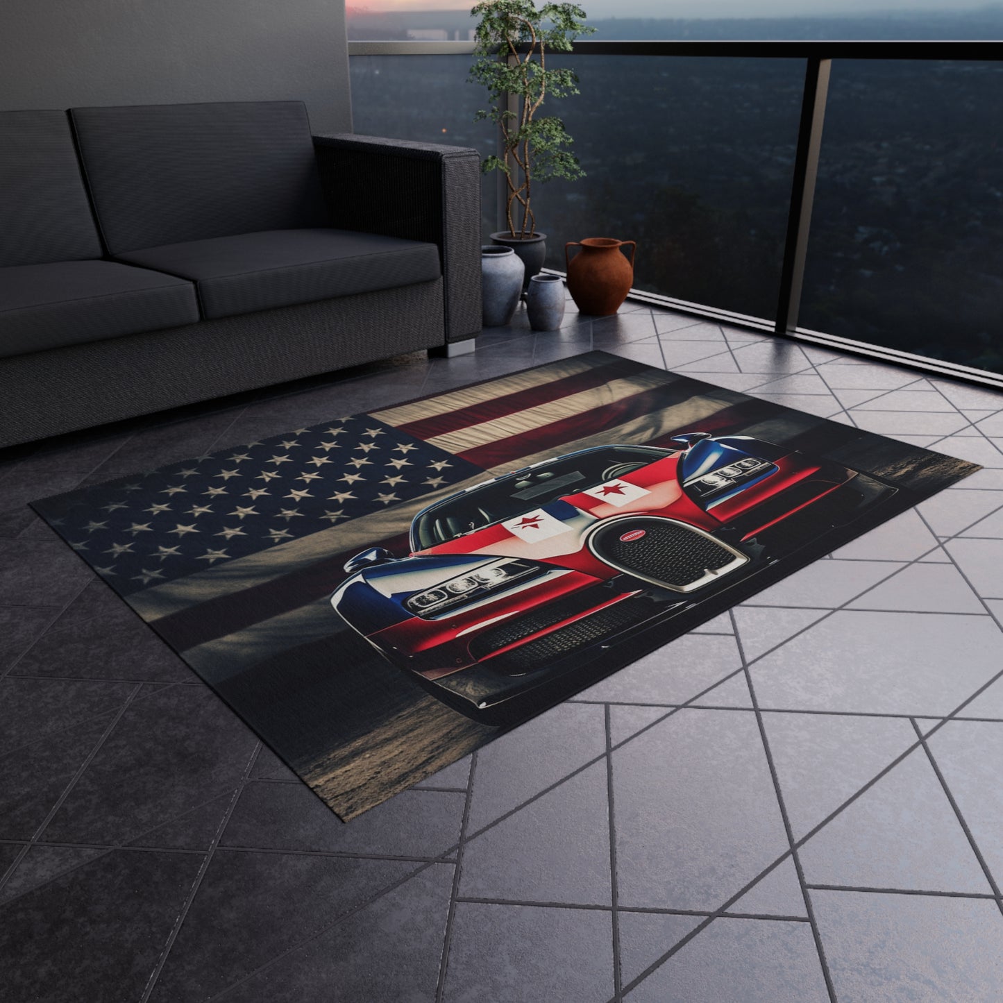 Outdoor Rug  Bugatti American Flag 3