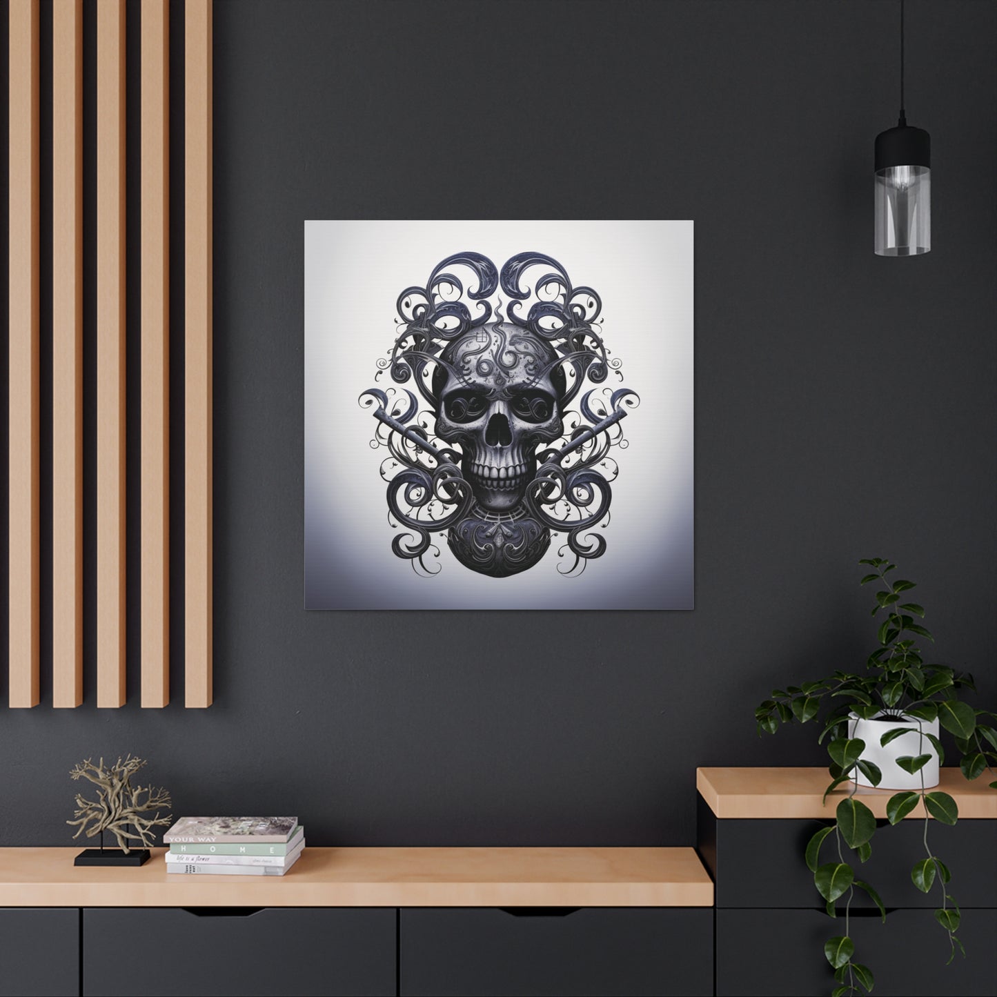 Canvas Gallery Wraps Skull Treble Clef 1