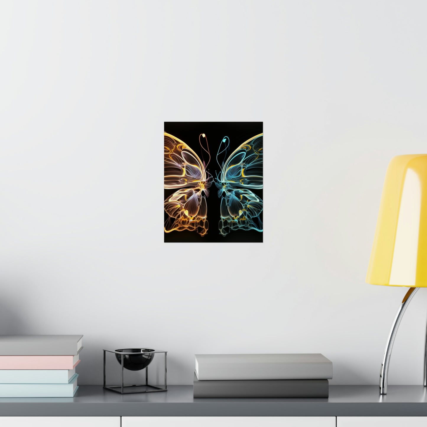 Premium Matte Vertical Posters Neon Glo Butterfly 3