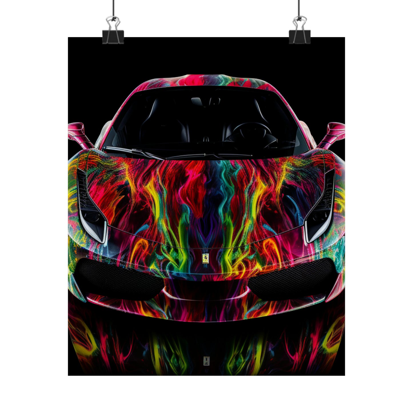 Premium Matte Vertical Posters Ferrari Color 1