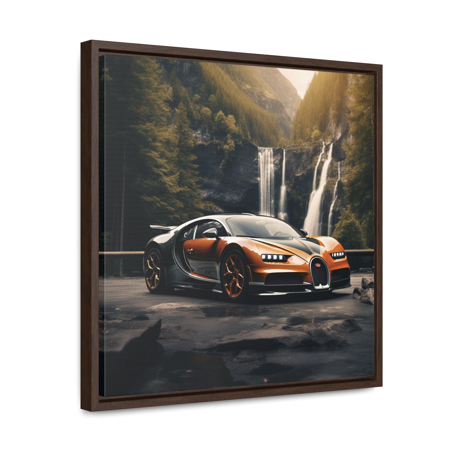 Gallery Canvas Wraps, Square Frame Bugatti Waterfall 3