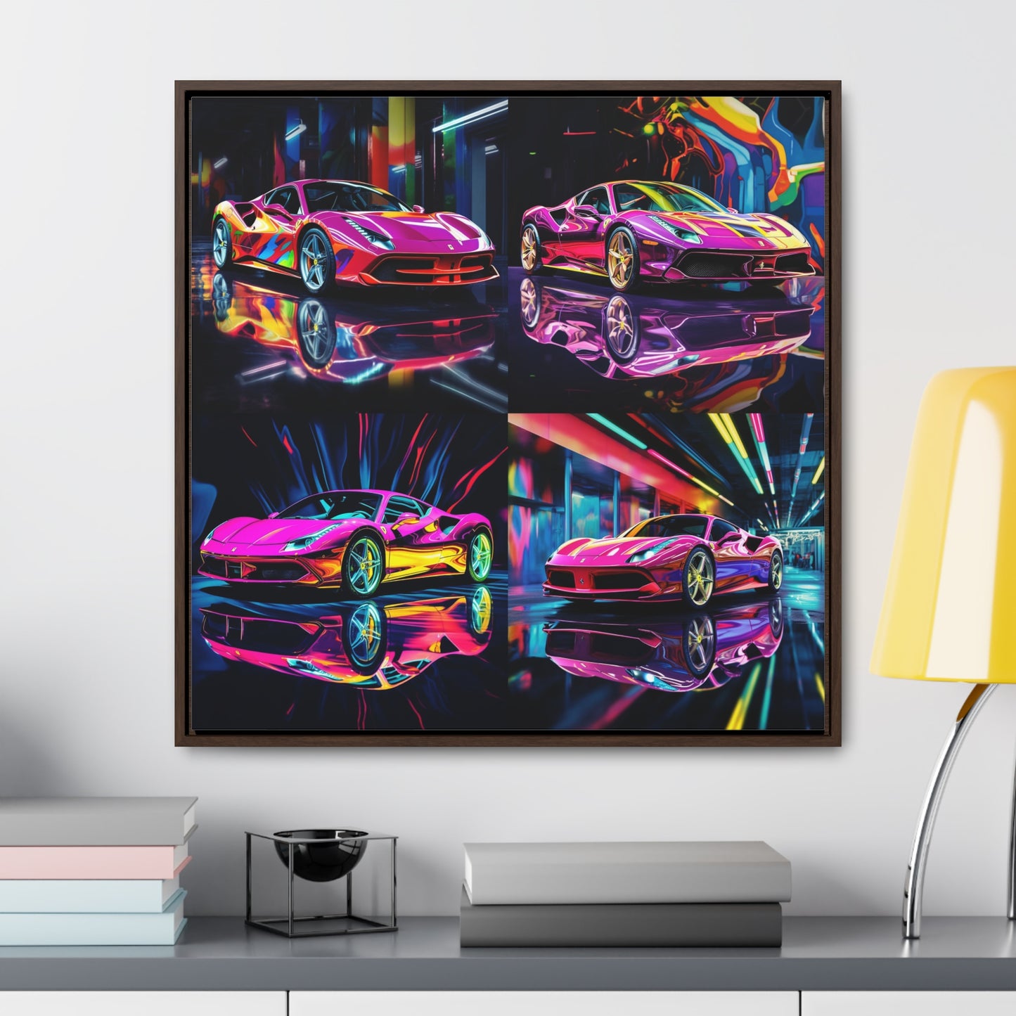 Gallery Canvas Wraps, Square Frame Pink Macro Ferrari 5