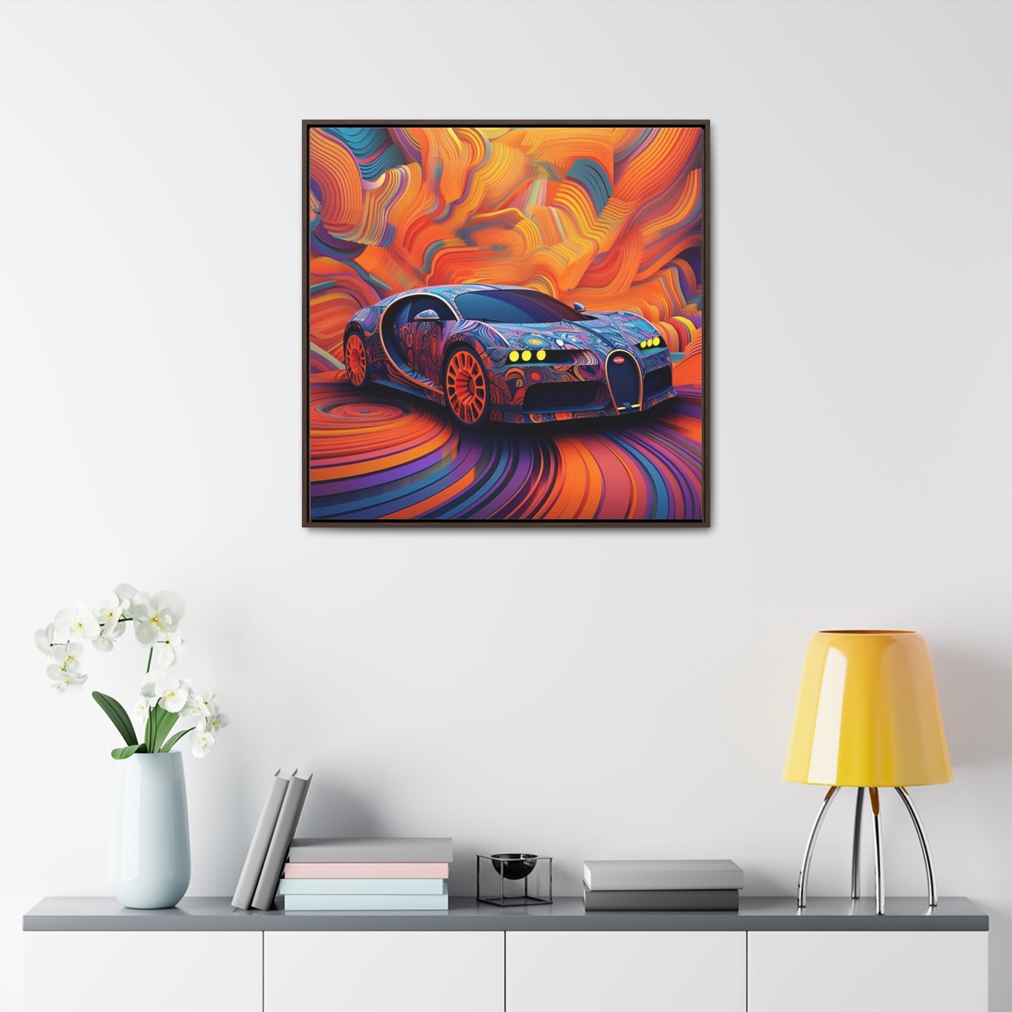 Gallery Canvas Wraps, Square Frame Bugatti Abstract Concept 4