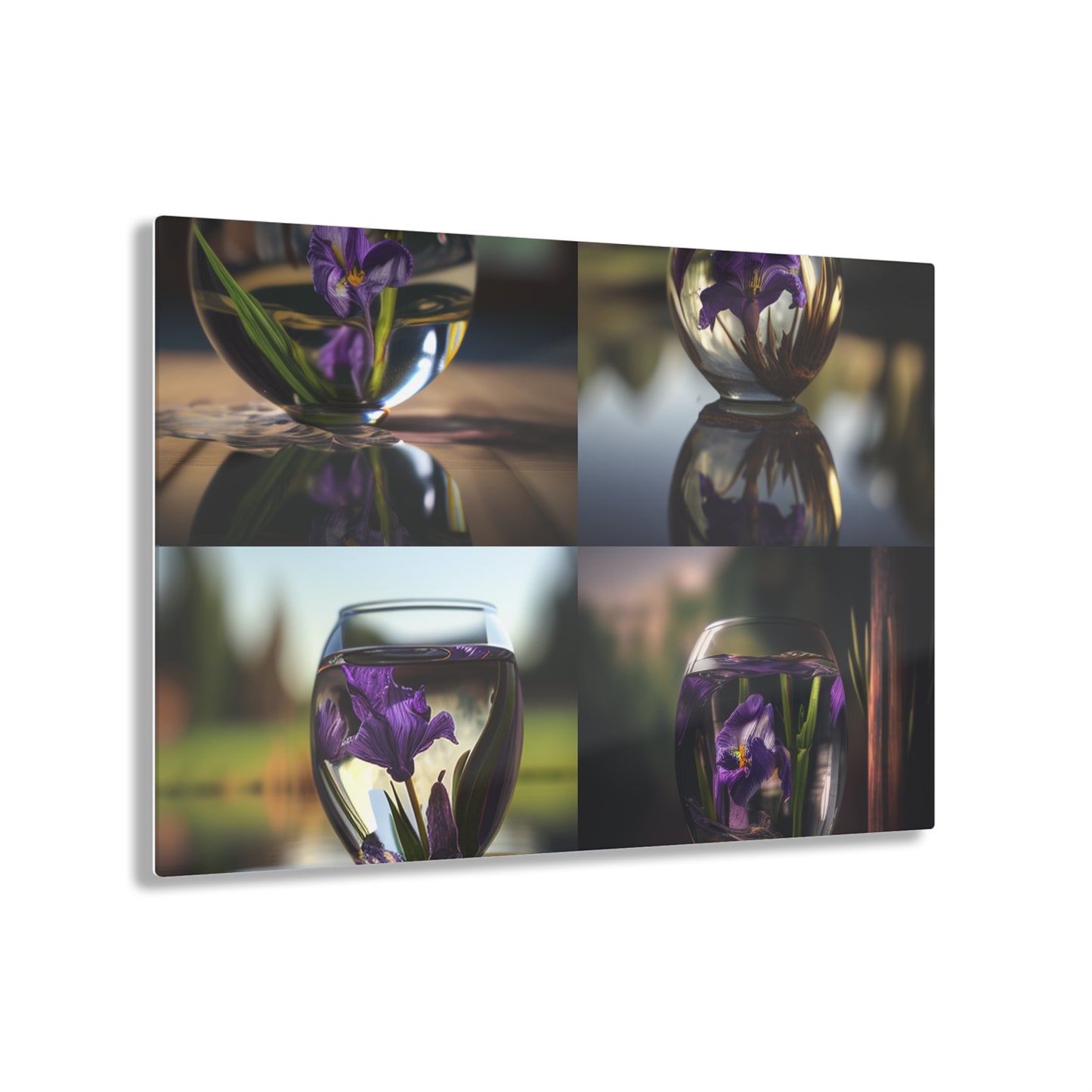 Acrylic Prints Purple Iris in a vase 5