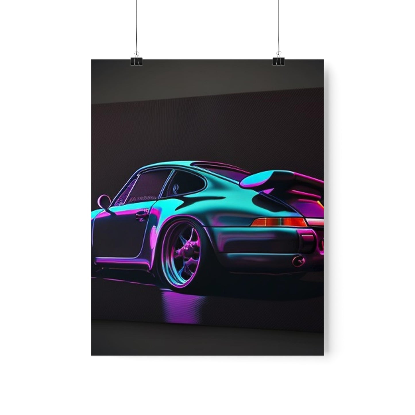 Premium Matte Vertical Posters Porsche Purple 2