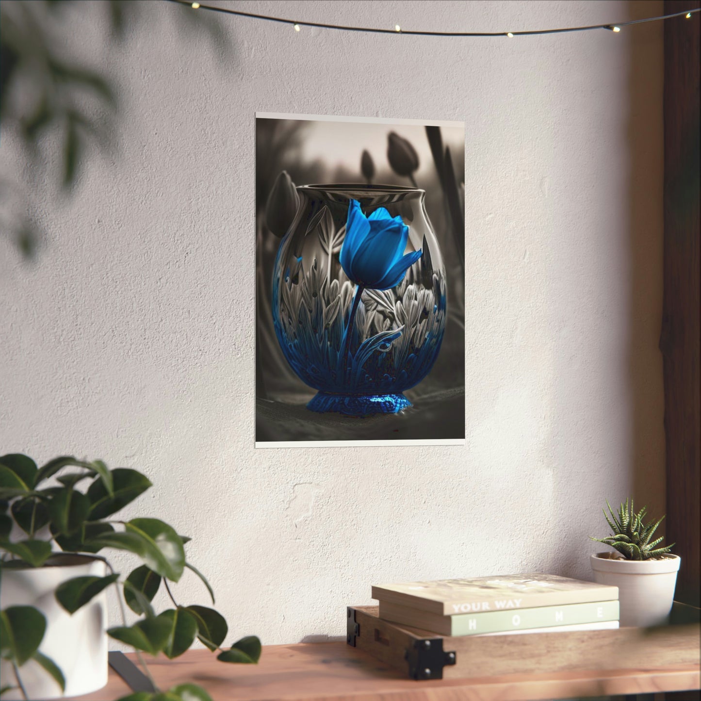 Premium Matte Vertical Posters Tulip Blue 1