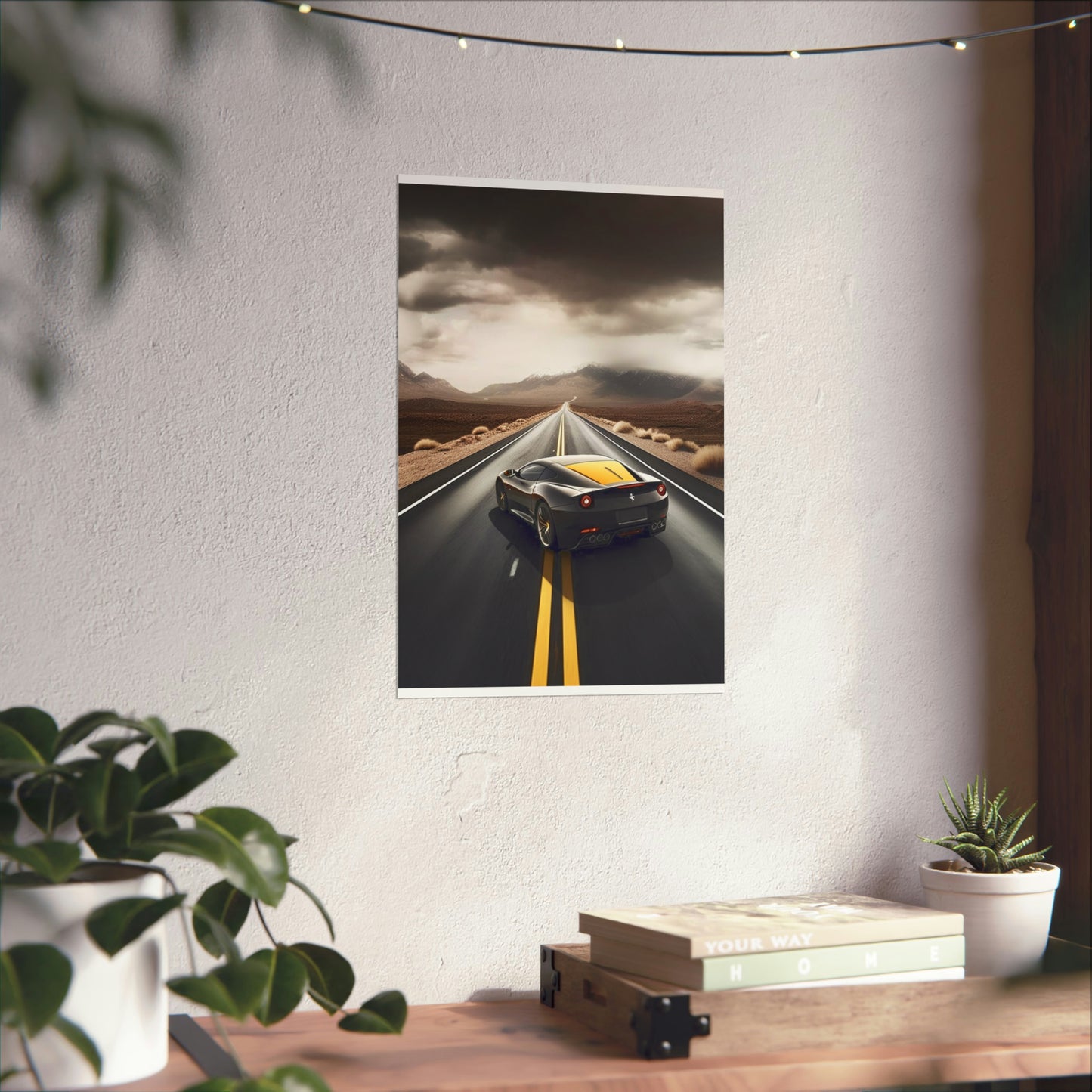 Premium Matte Vertical Posters Ferrari Road 4