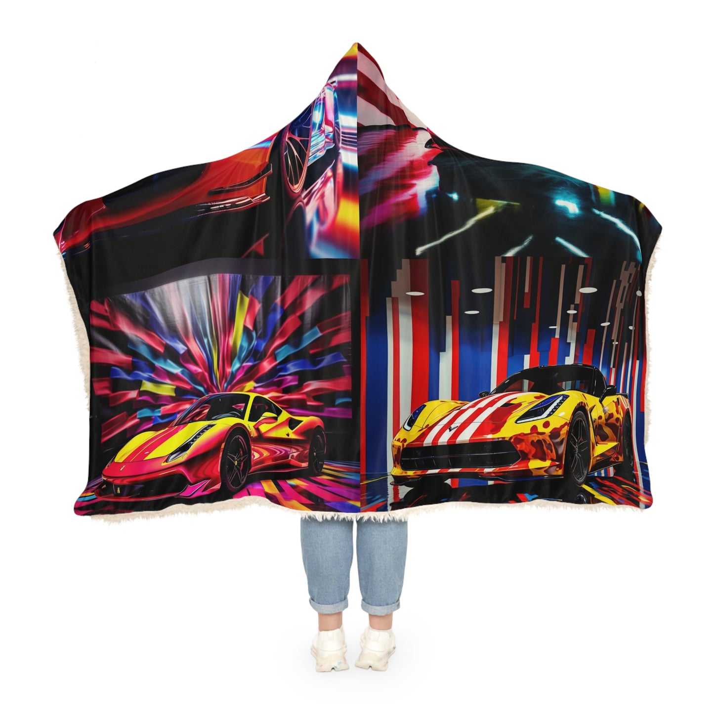 Snuggle Hooded Blanket Macro Flag Ferrari 5