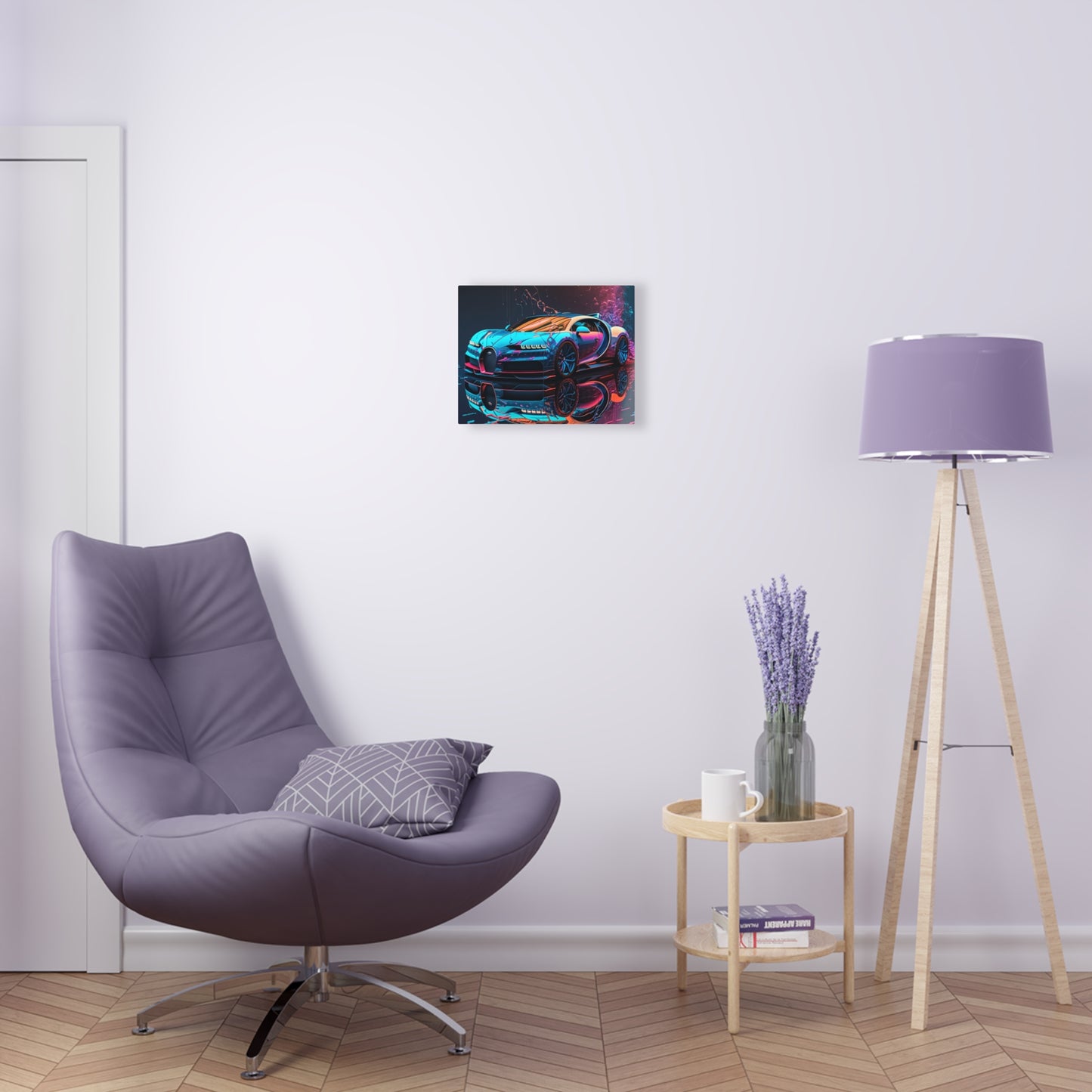 Acrylic Prints Bugatti Neon Chiron 4