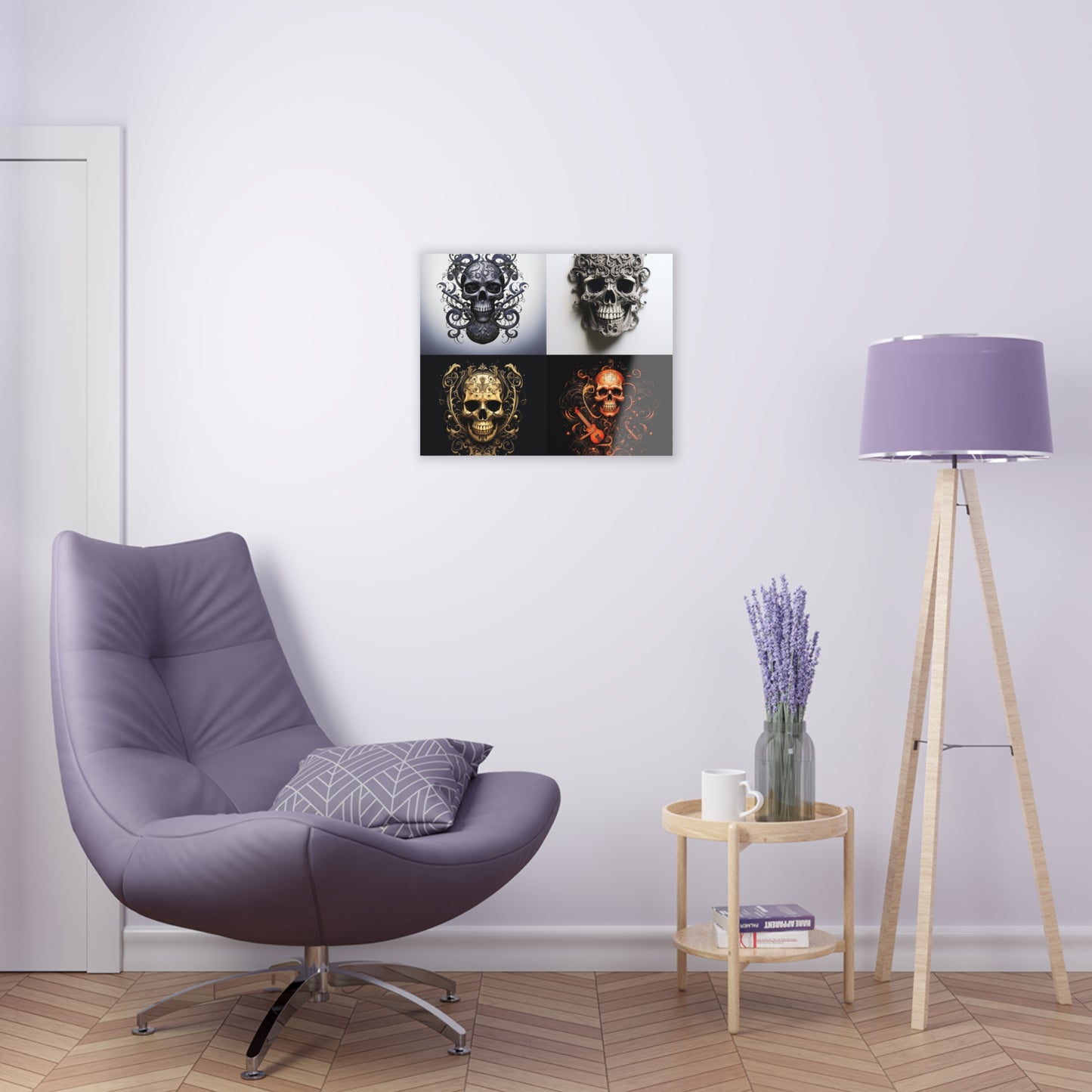 Acrylic Prints Skull Treble Clef 5