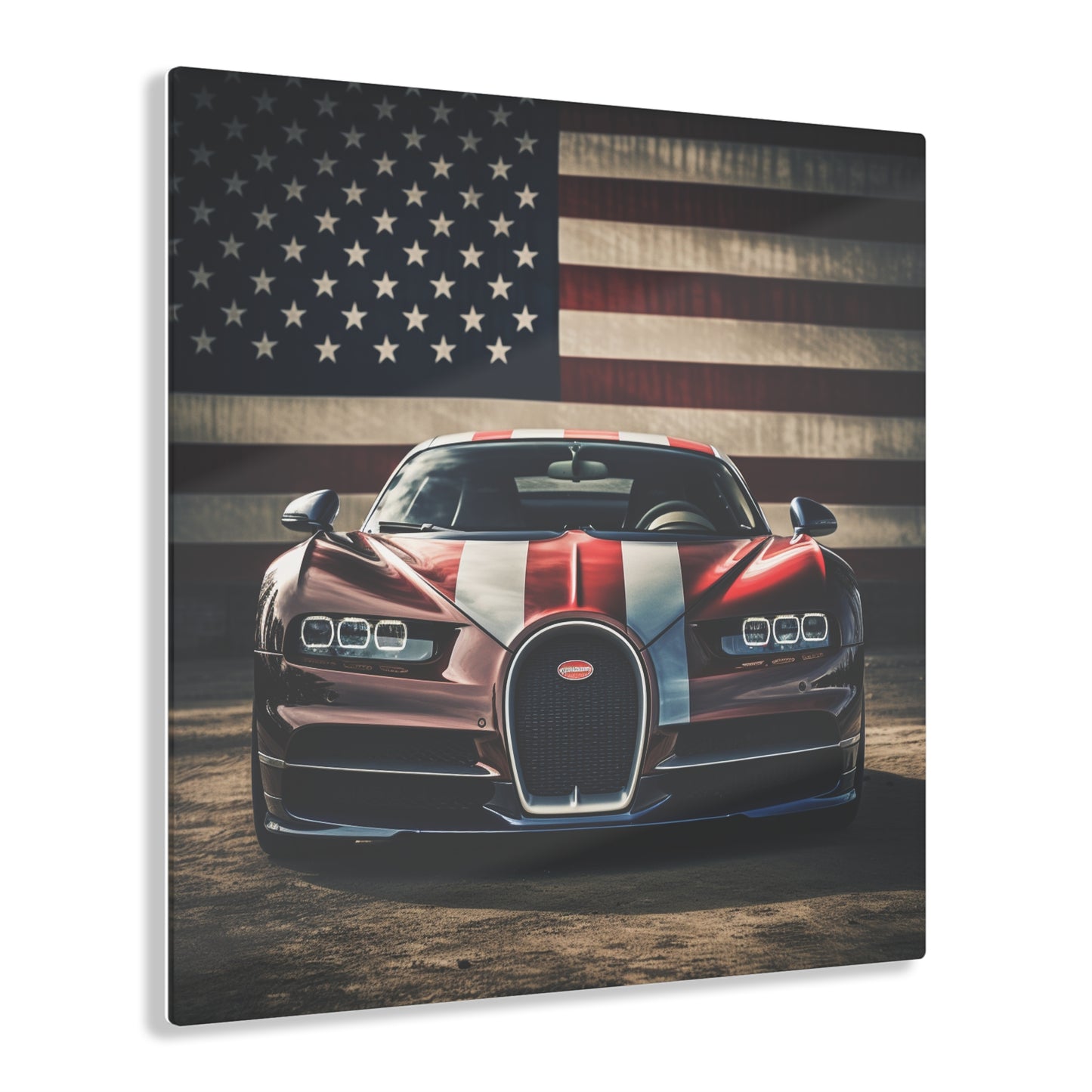 Acrylic Prints Bugatti Flag 1