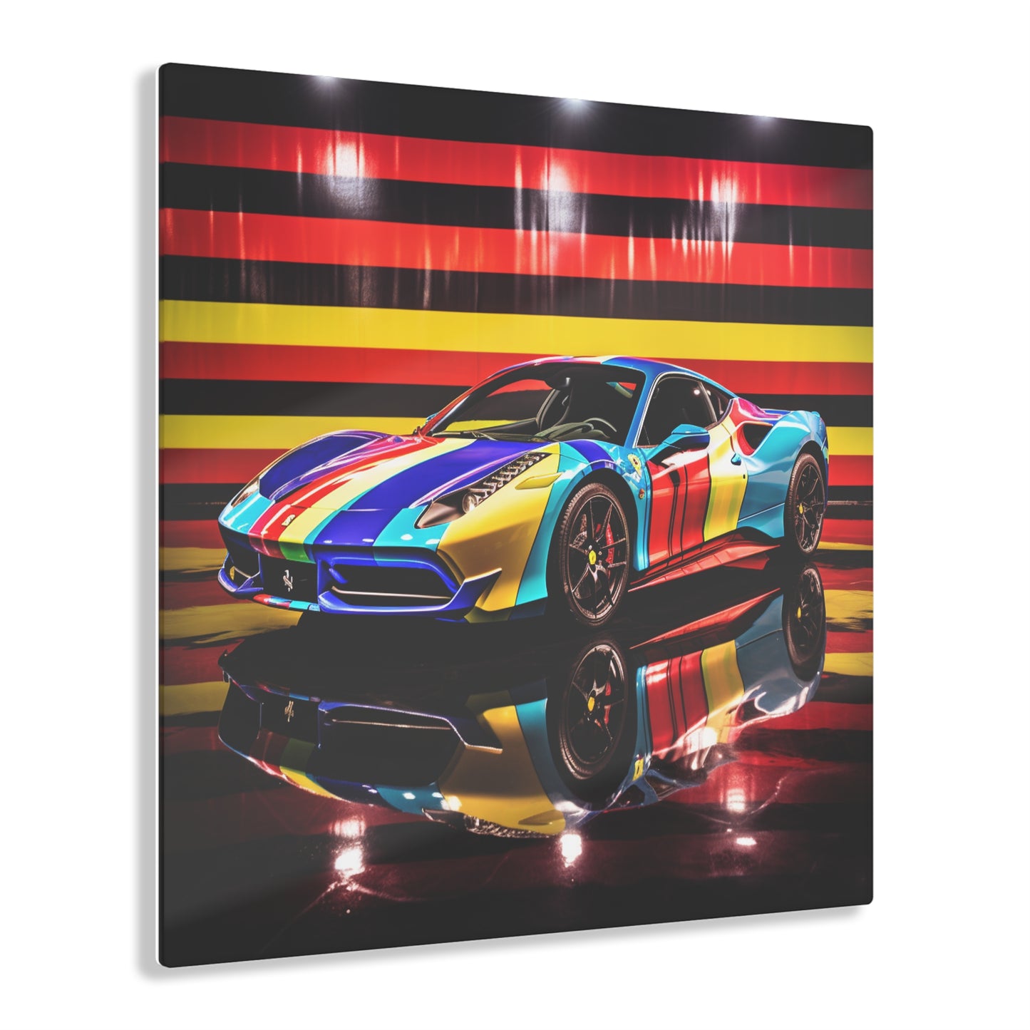 Acrylic Prints Hyper Colorfull Ferrari 2