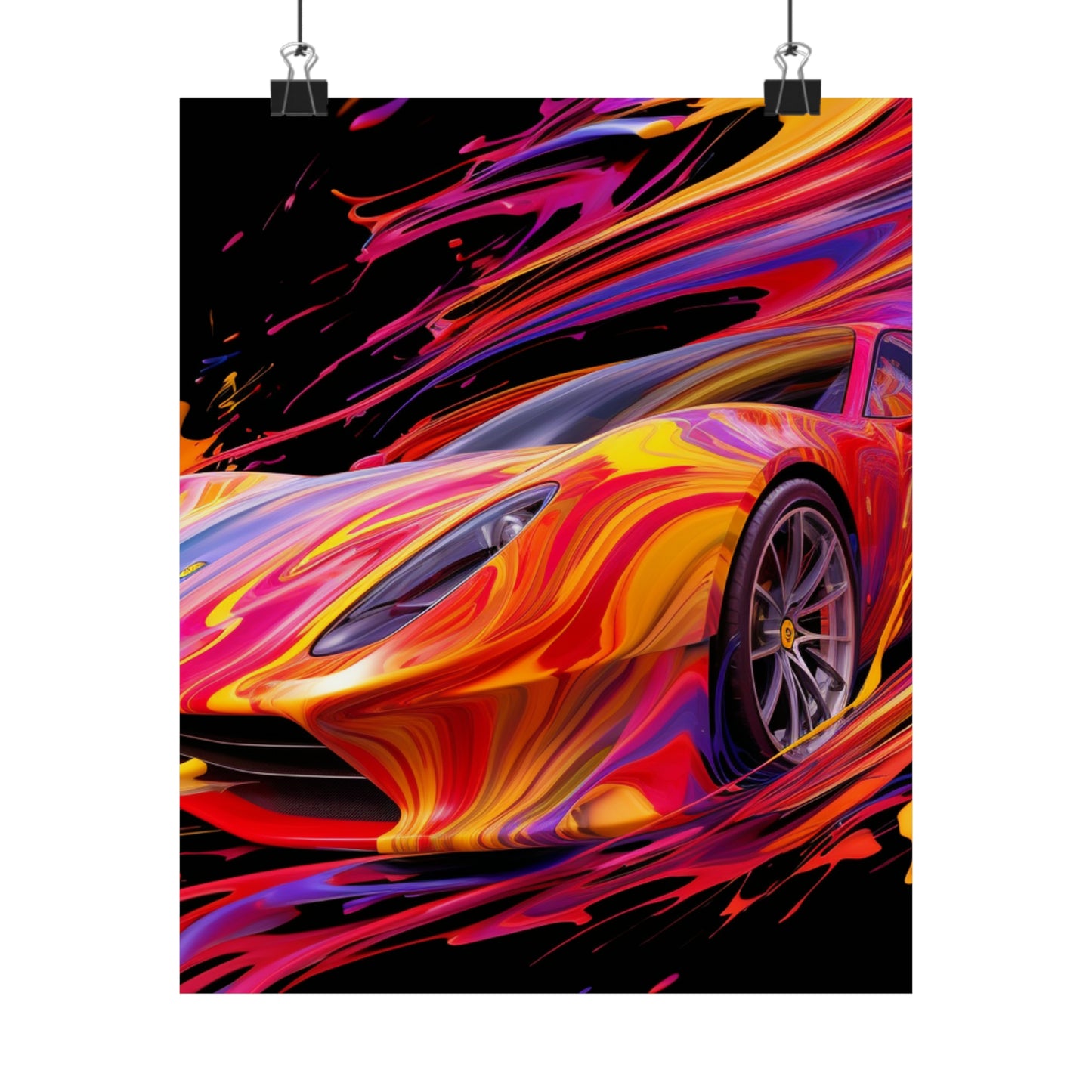 Premium Matte Vertical Posters Ferrari Water Fusion 2