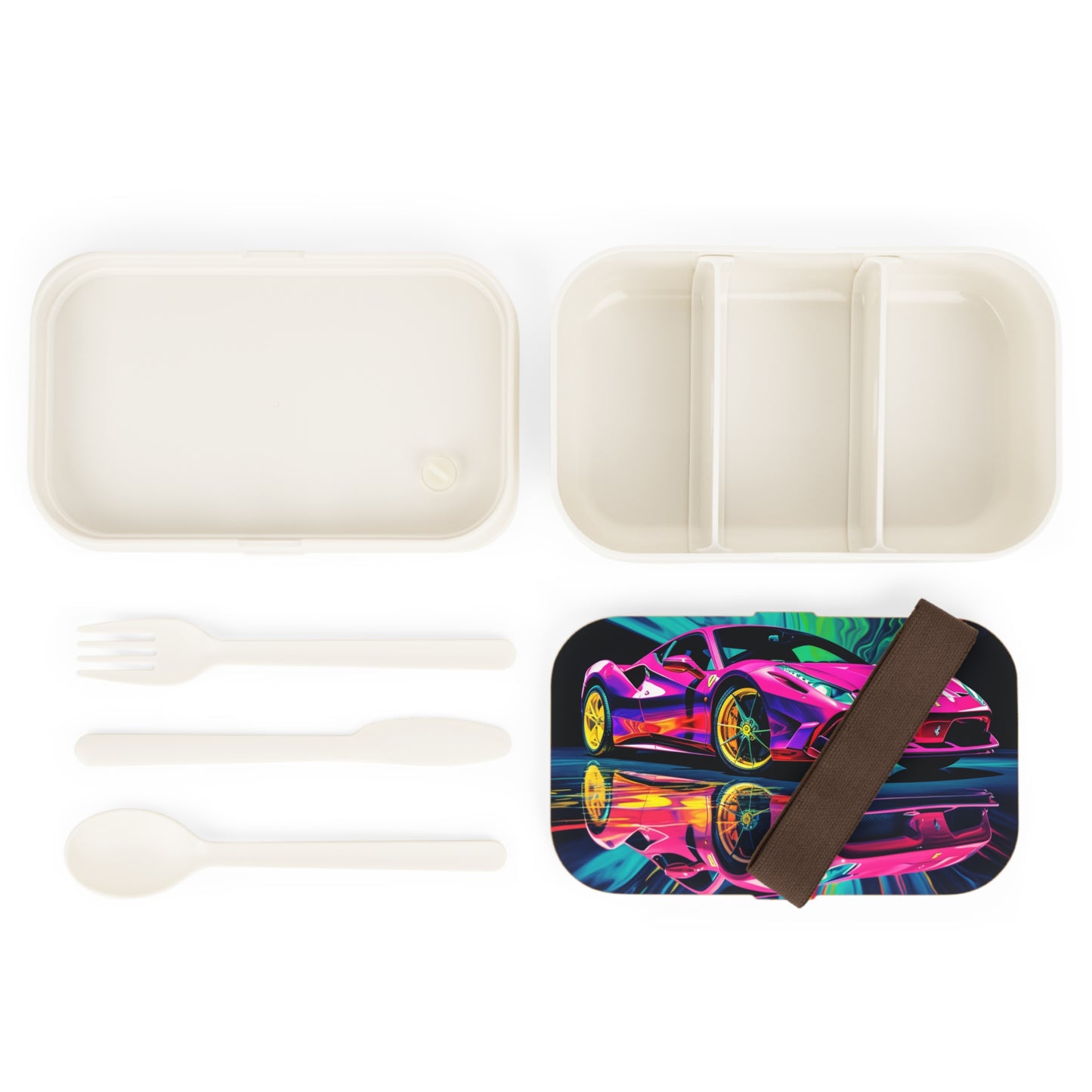 Bento Lunch Box Pink Ferrari Macro 4