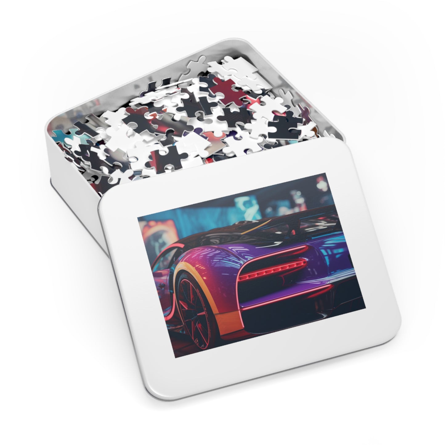 Jigsaw Puzzle (30, 110, 252, 500,1000-Piece) Hyper Bugatti Neon Chiron 3